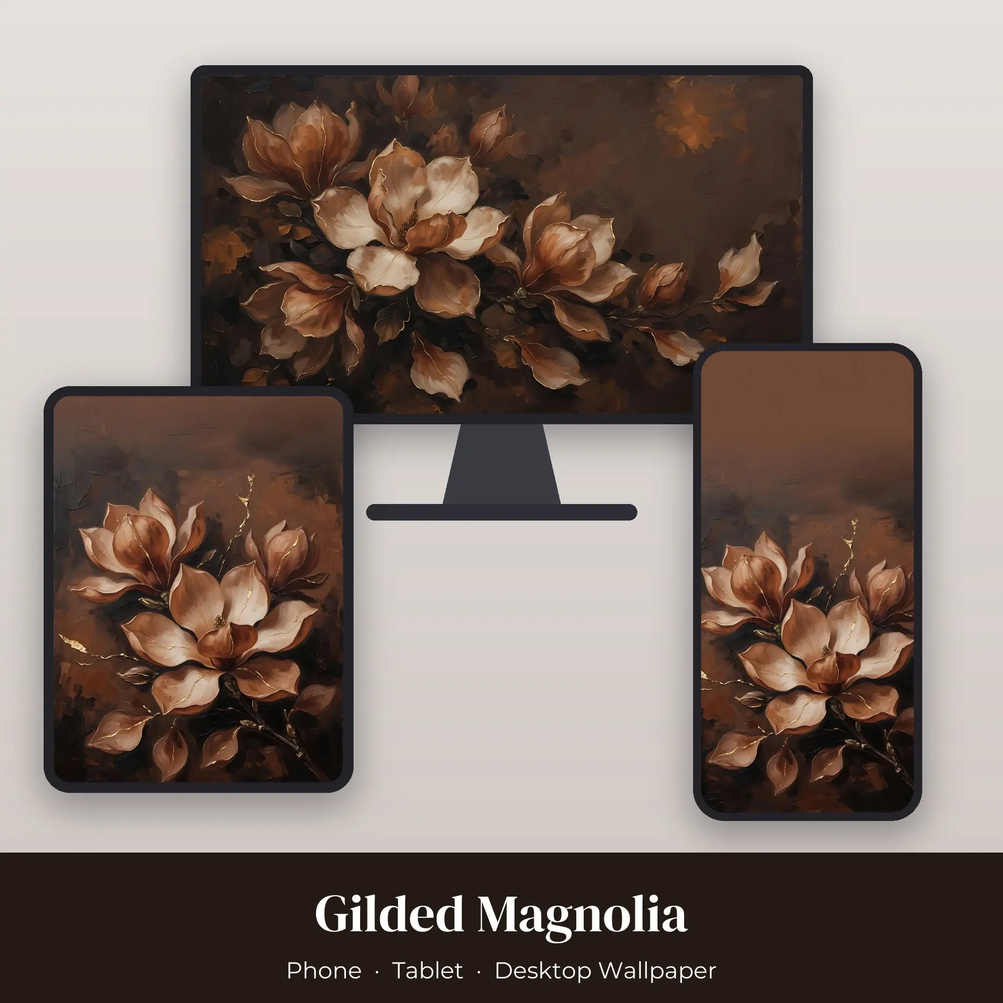 Wallpaper Pack – Gilded Magnolia preview