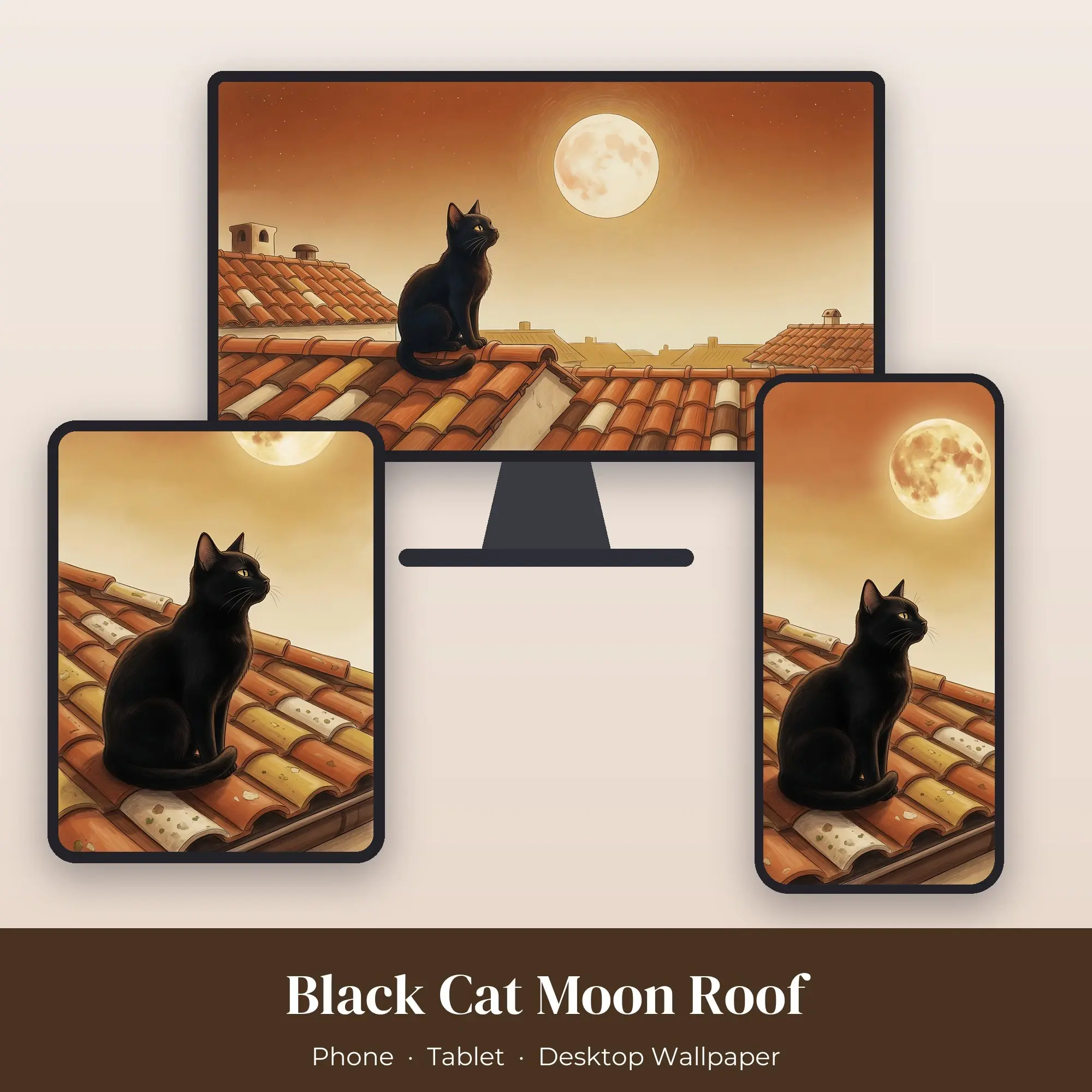 Wallpaper Pack – Black Cat Moon Roof preview