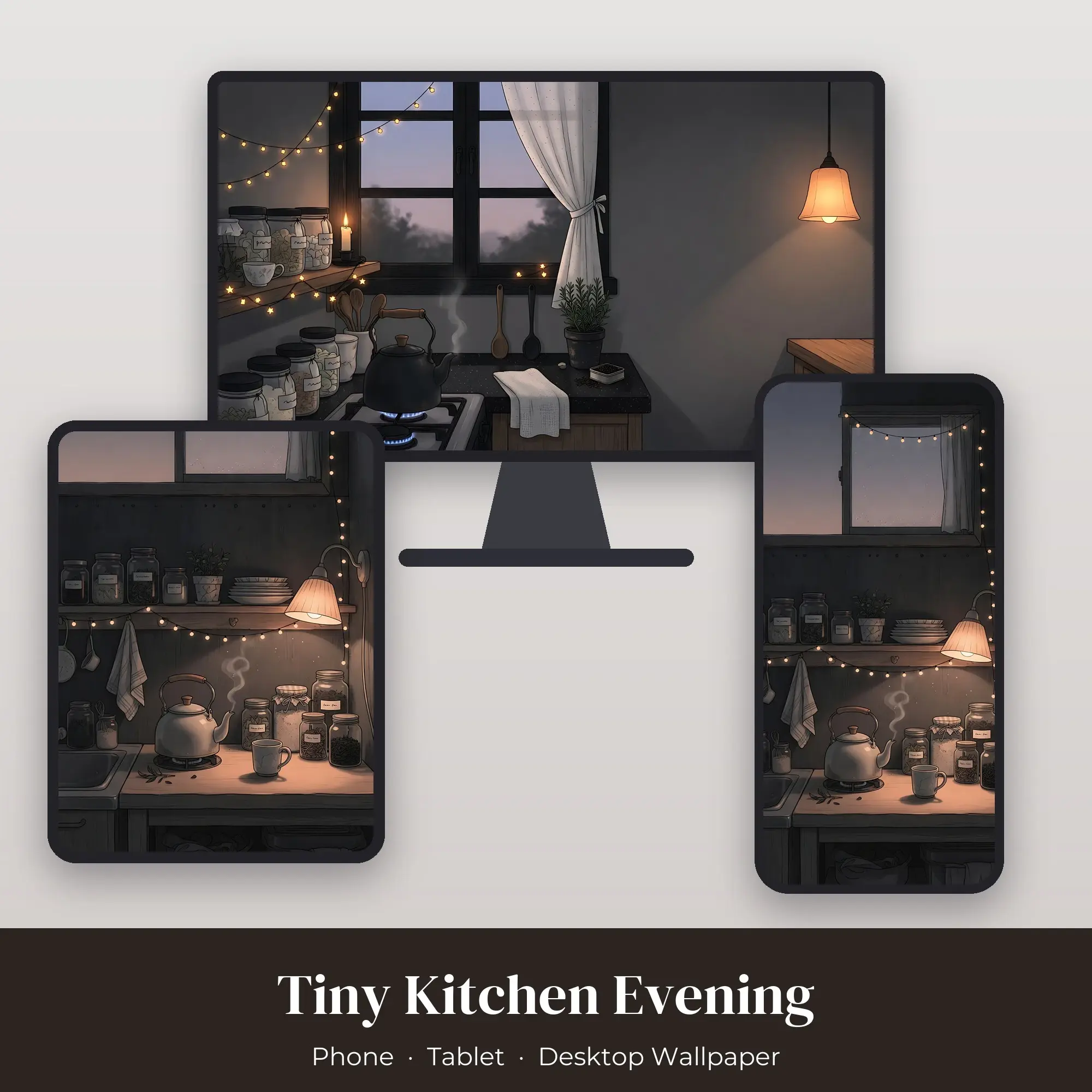 Wallpaper Pack – Tiny Kitchen Evening preview