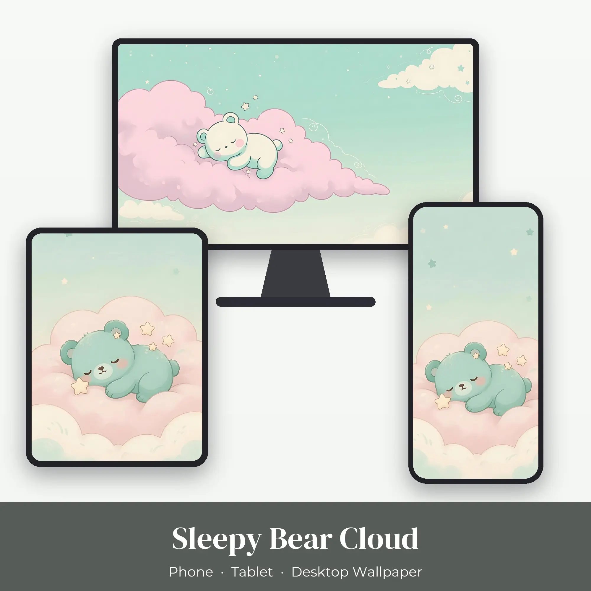 Wallpaper Pack – Sleepy Bear Cloud preview