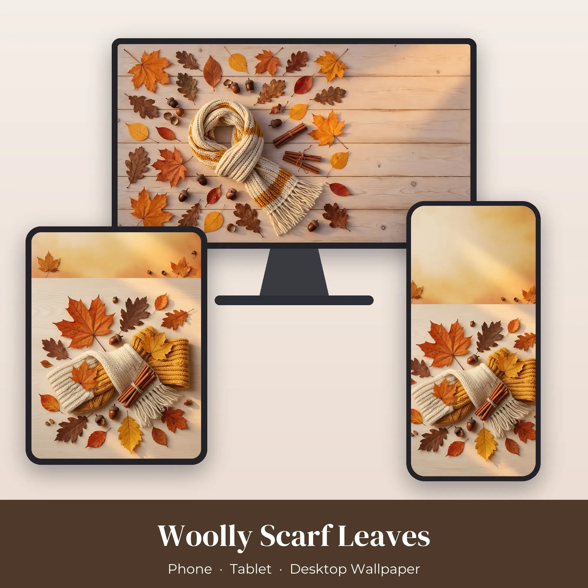 Wallpaper Pack – Woolly Scarf Leaves preview
