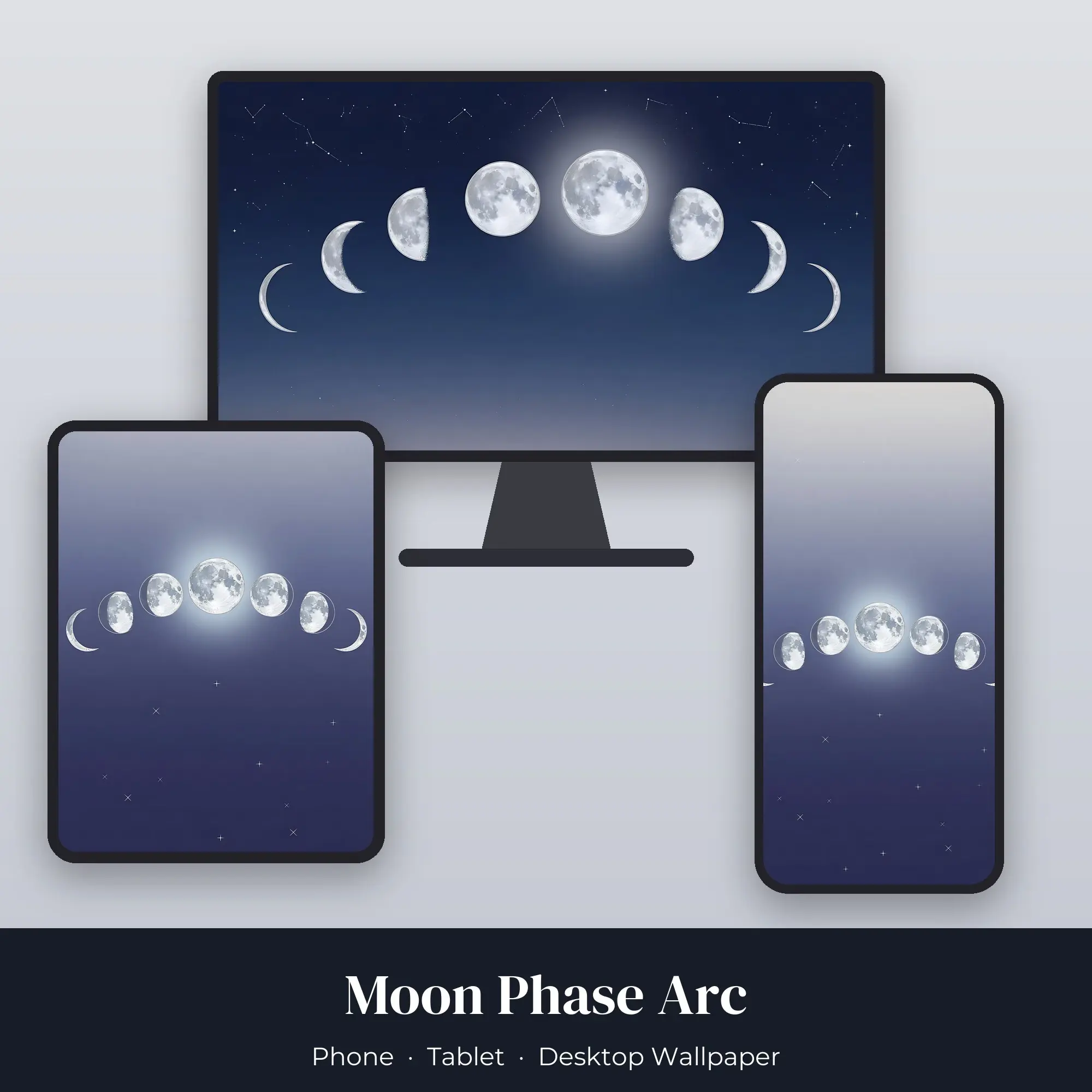 Wallpaper Pack – Moon Phase Arc preview