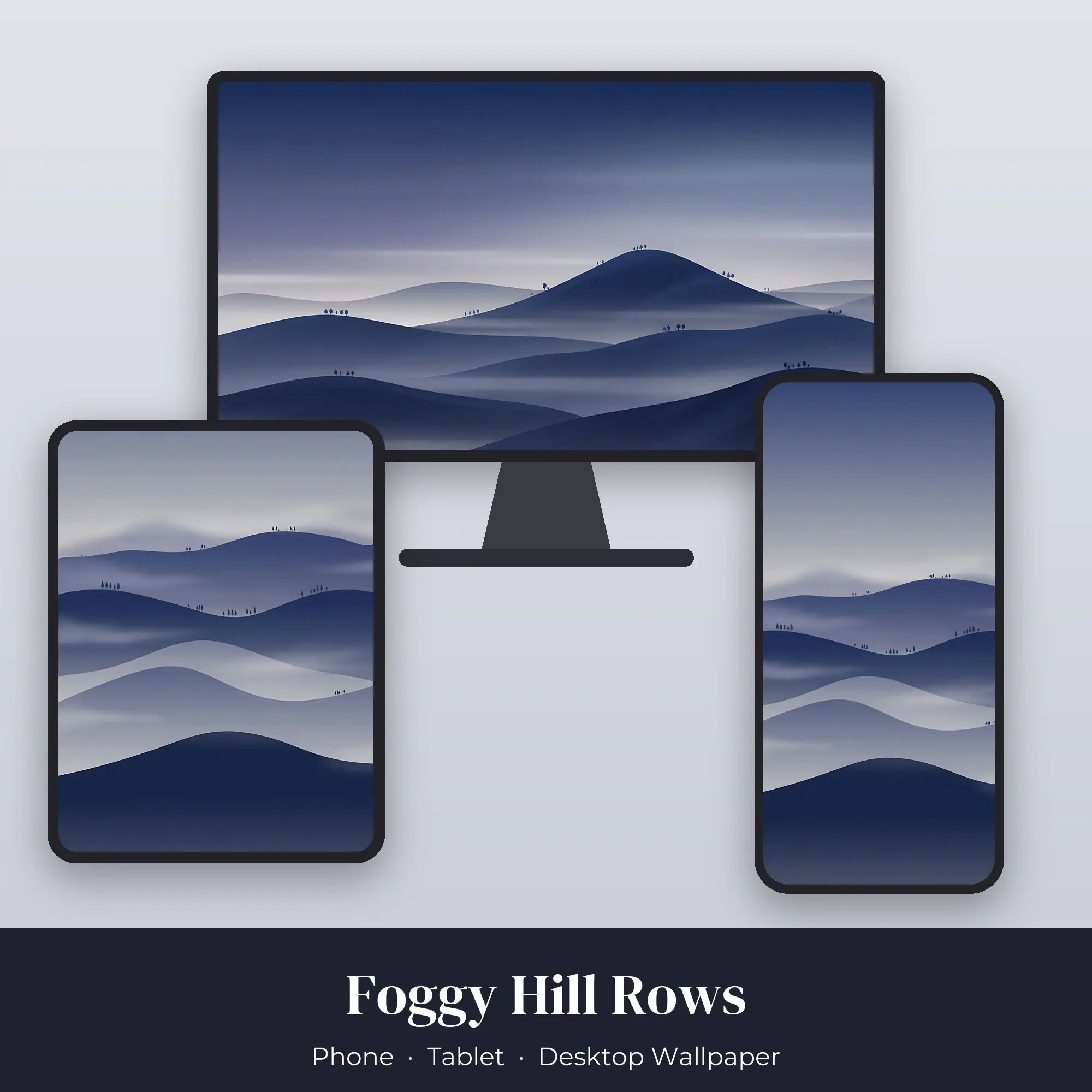 Wallpaper Pack – Foggy Hill Rows preview