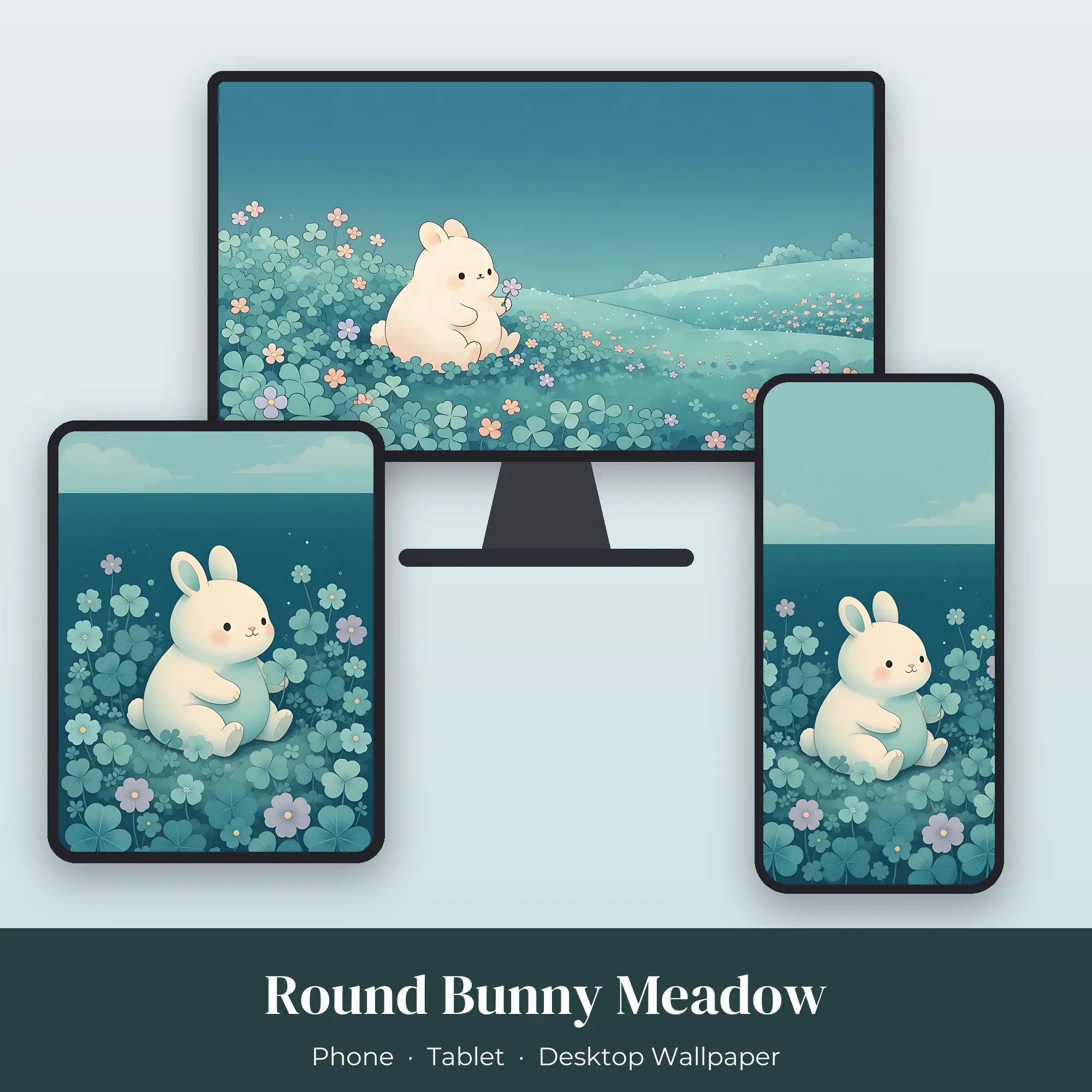Wallpaper Pack – Round Bunny Meadow preview