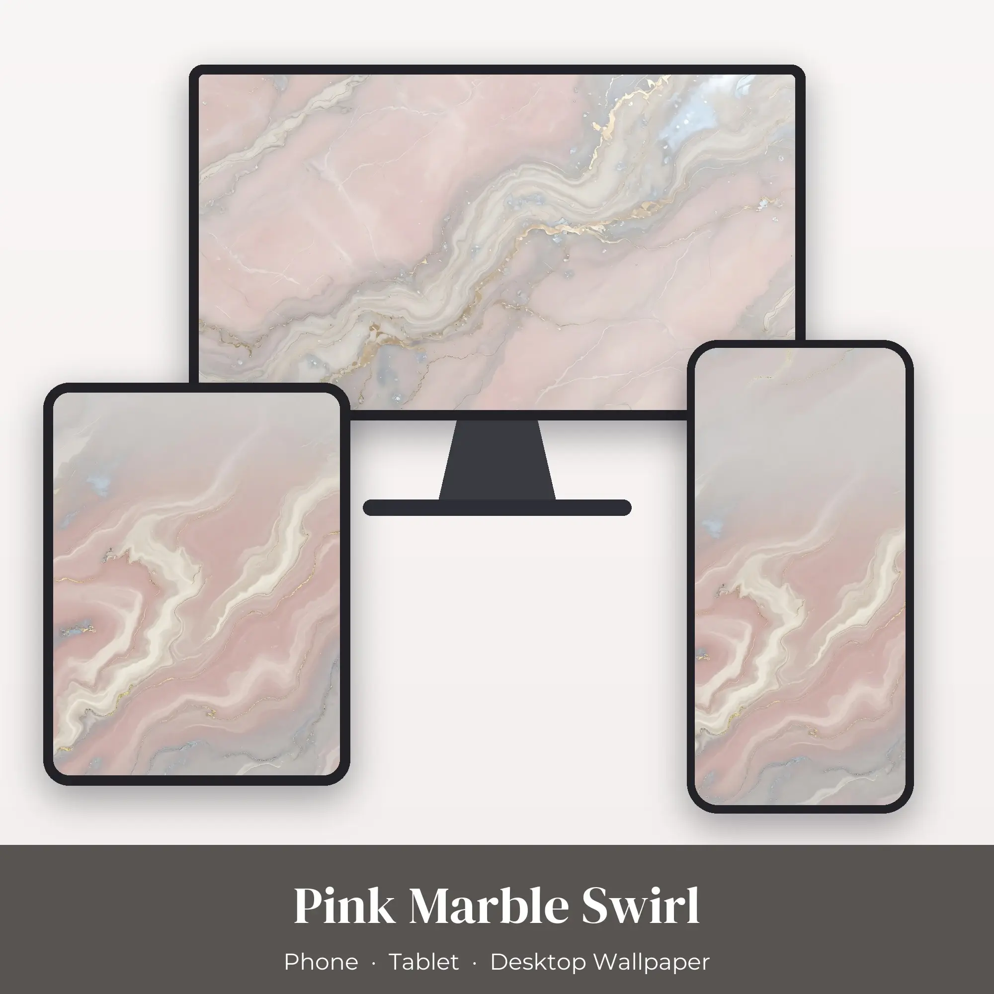 Wallpaper Pack – Pink Marble Swirl preview