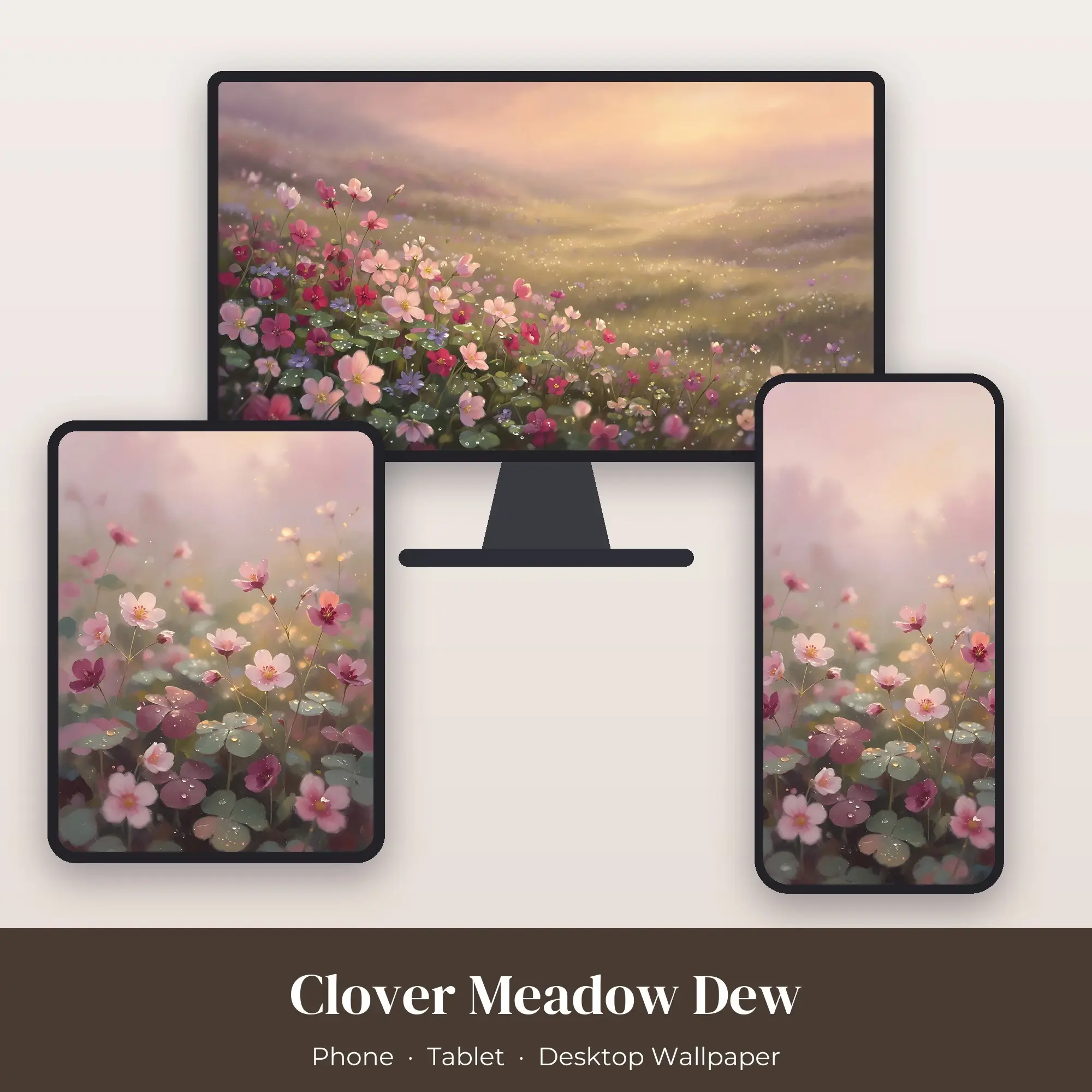 Wallpaper Pack – Clover Meadow Dew preview