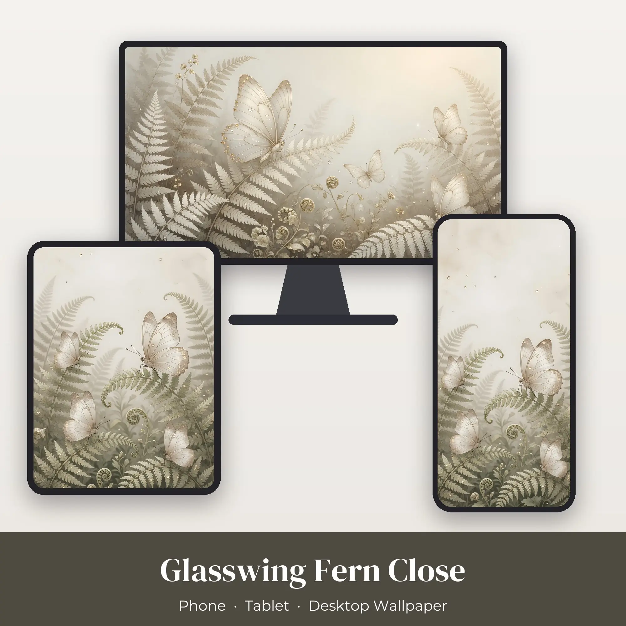 Wallpaper Pack – Glasswing Fern Close preview