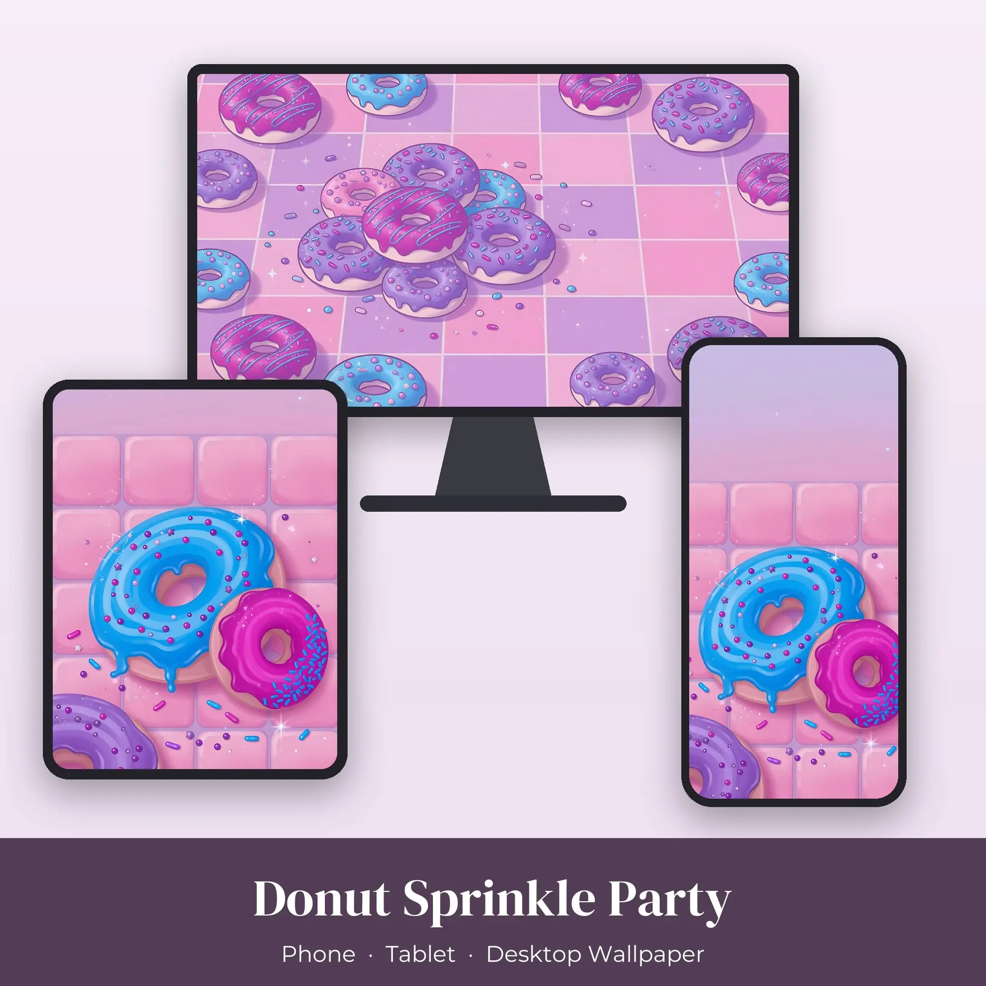 Wallpaper Pack – Donut Sprinkle Party preview