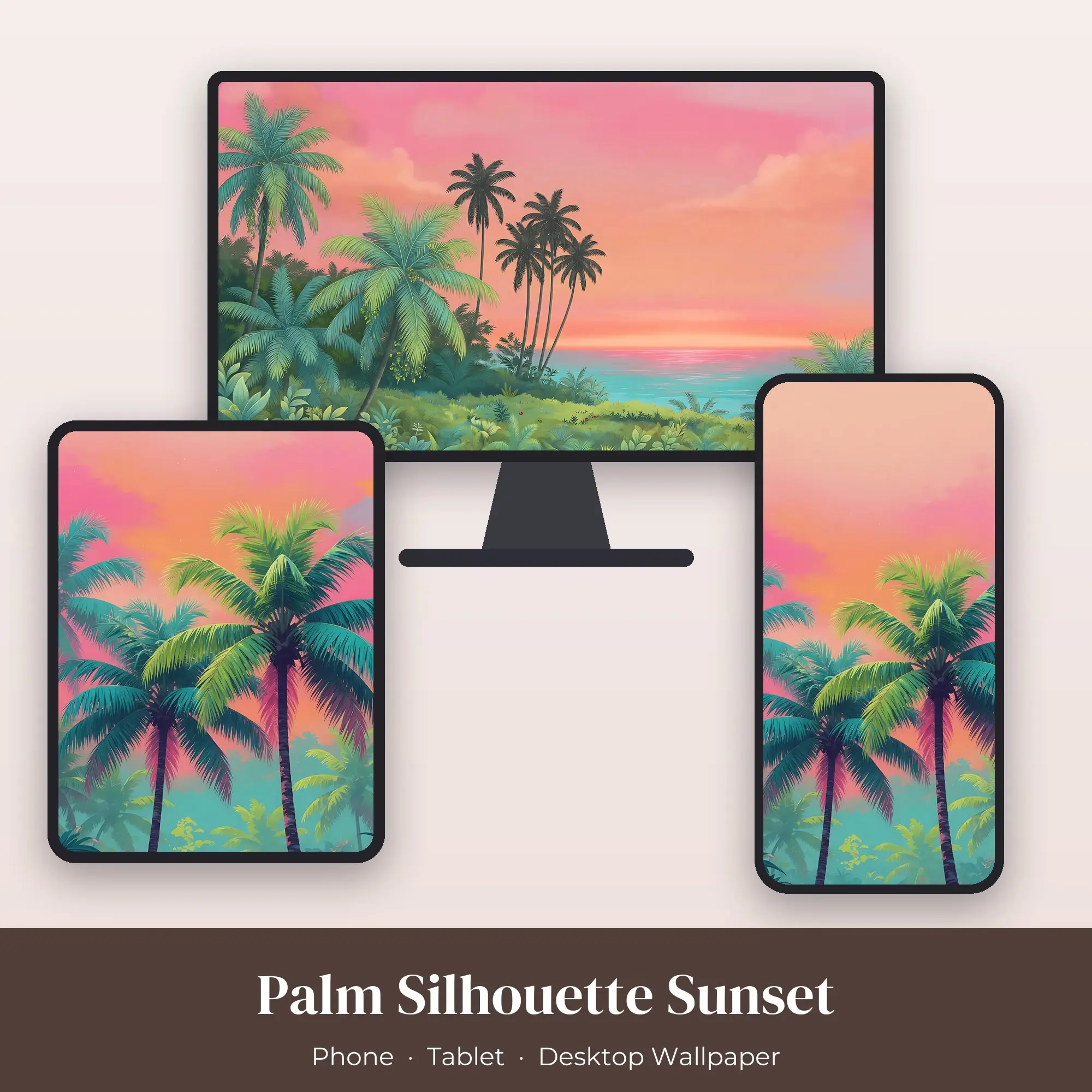 Wallpaper Pack – Palm Silhouette Sunset preview