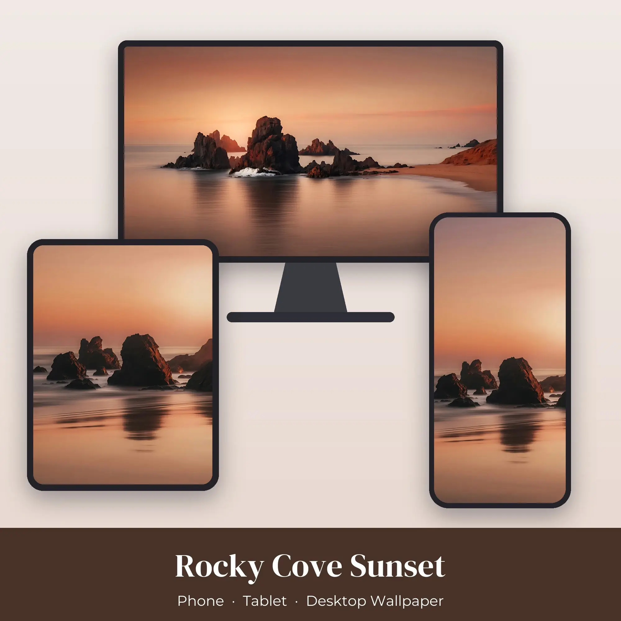 Wallpaper Pack – Rocky Cove Sunset preview