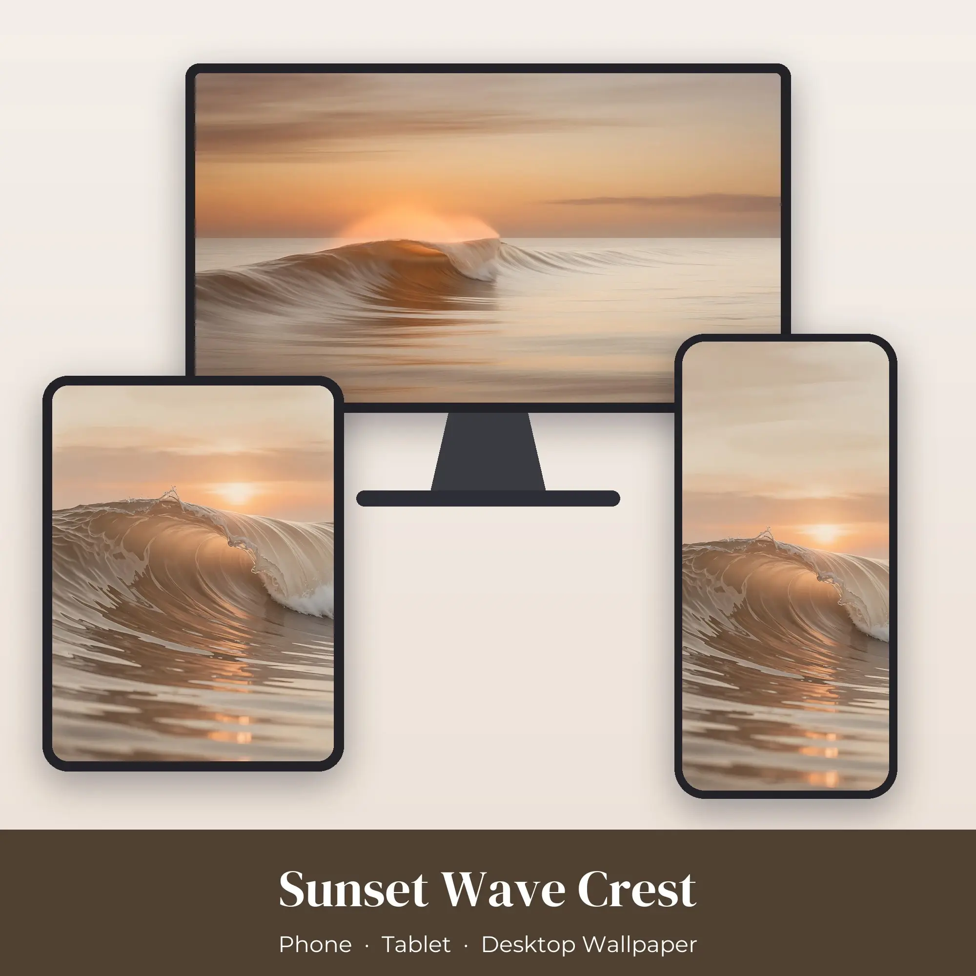 Wallpaper Pack – Sunset Wave Crest preview