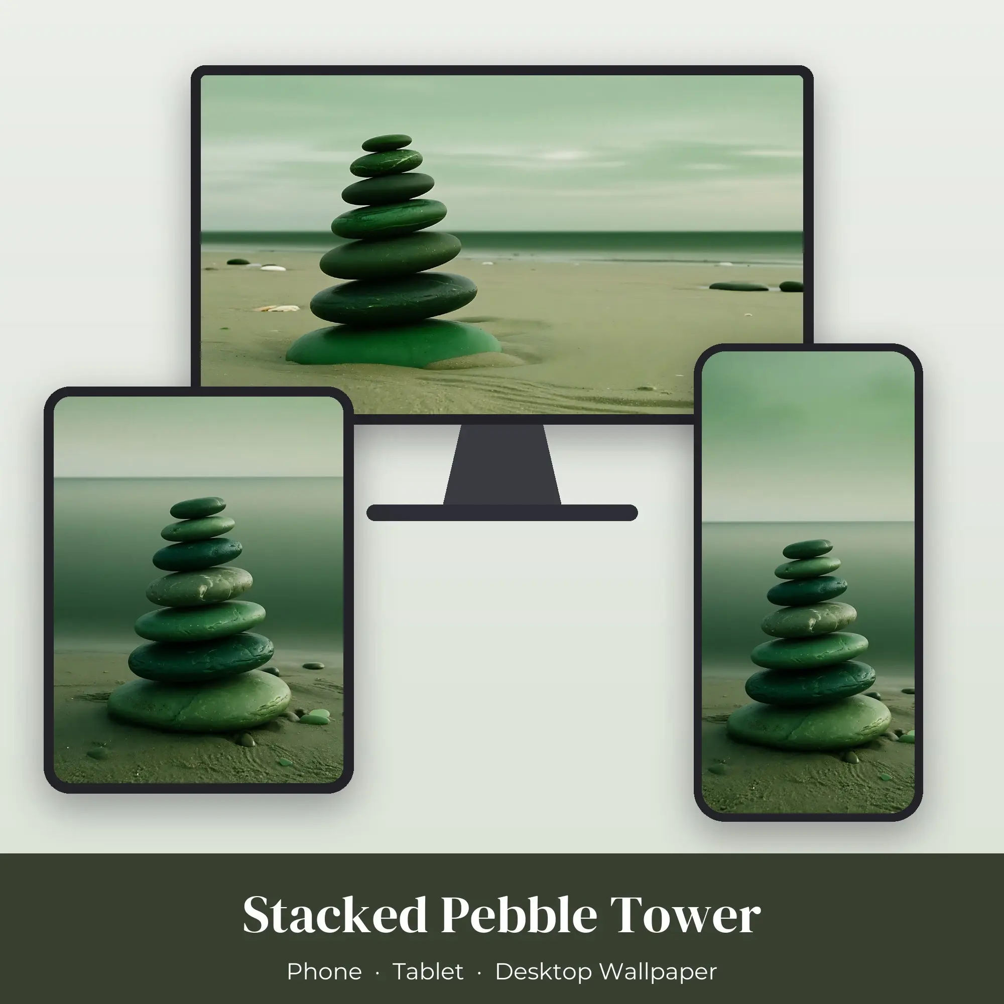 Wallpaper Pack – Stacked Pebble Tower preview