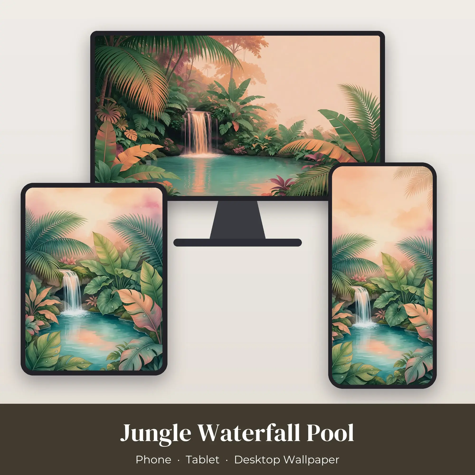Wallpaper Pack – Jungle Waterfall Pool preview
