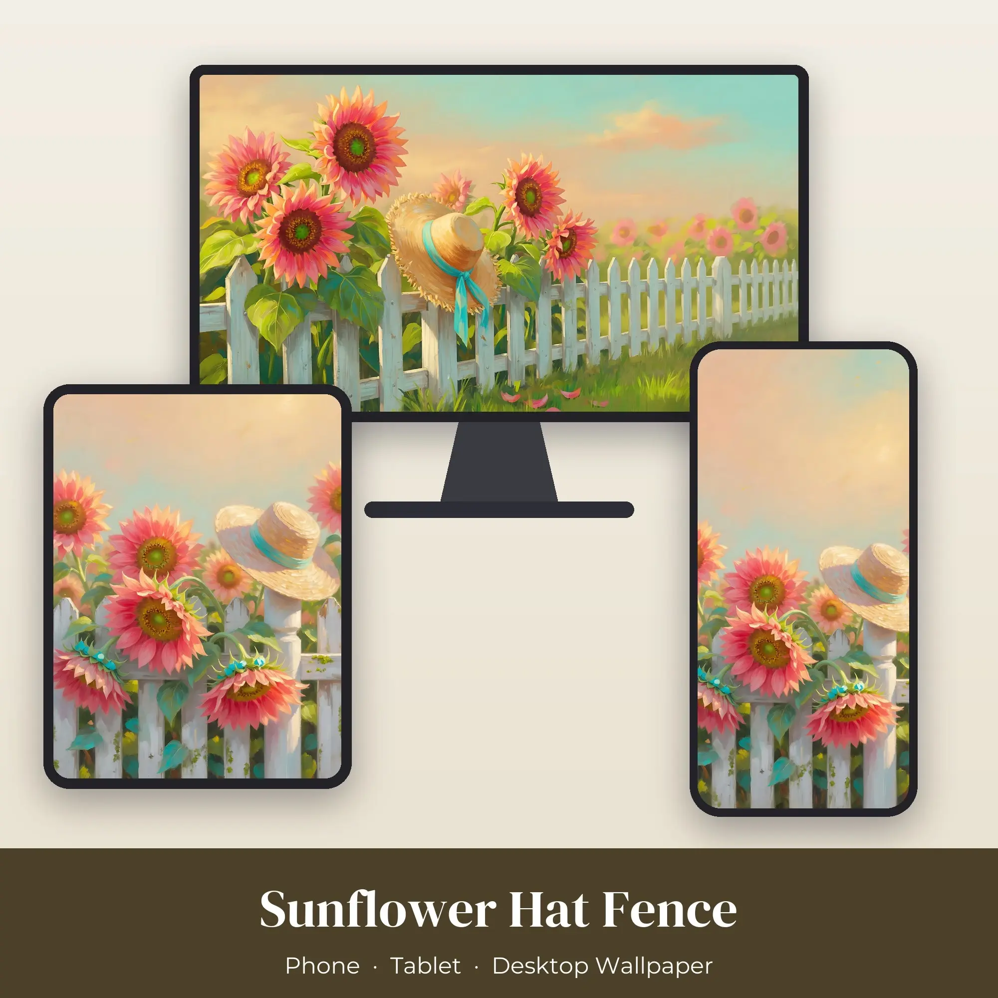 Wallpaper Pack – Sunflower Hat Fence preview