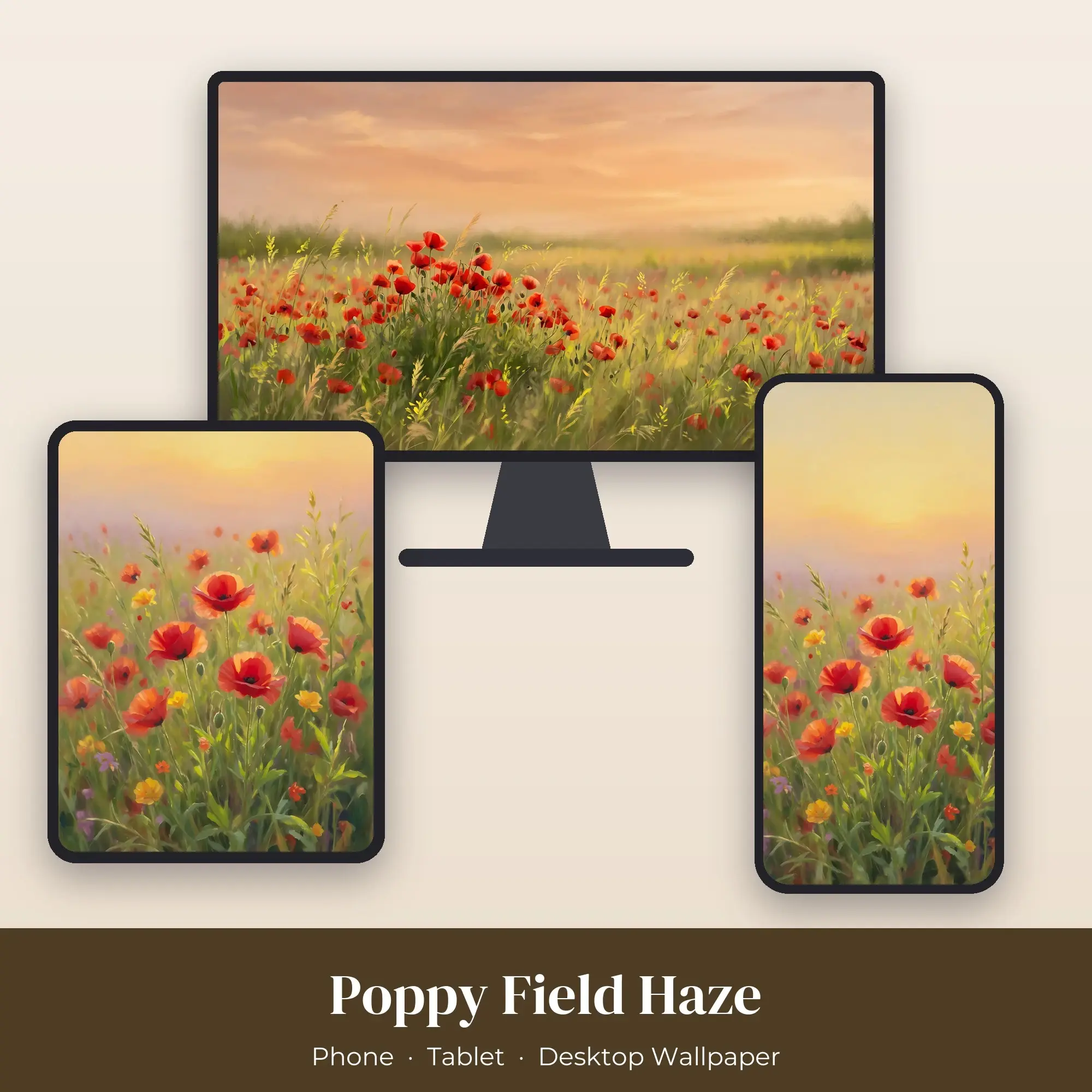 Wallpaper Pack – Poppy Field Haze preview