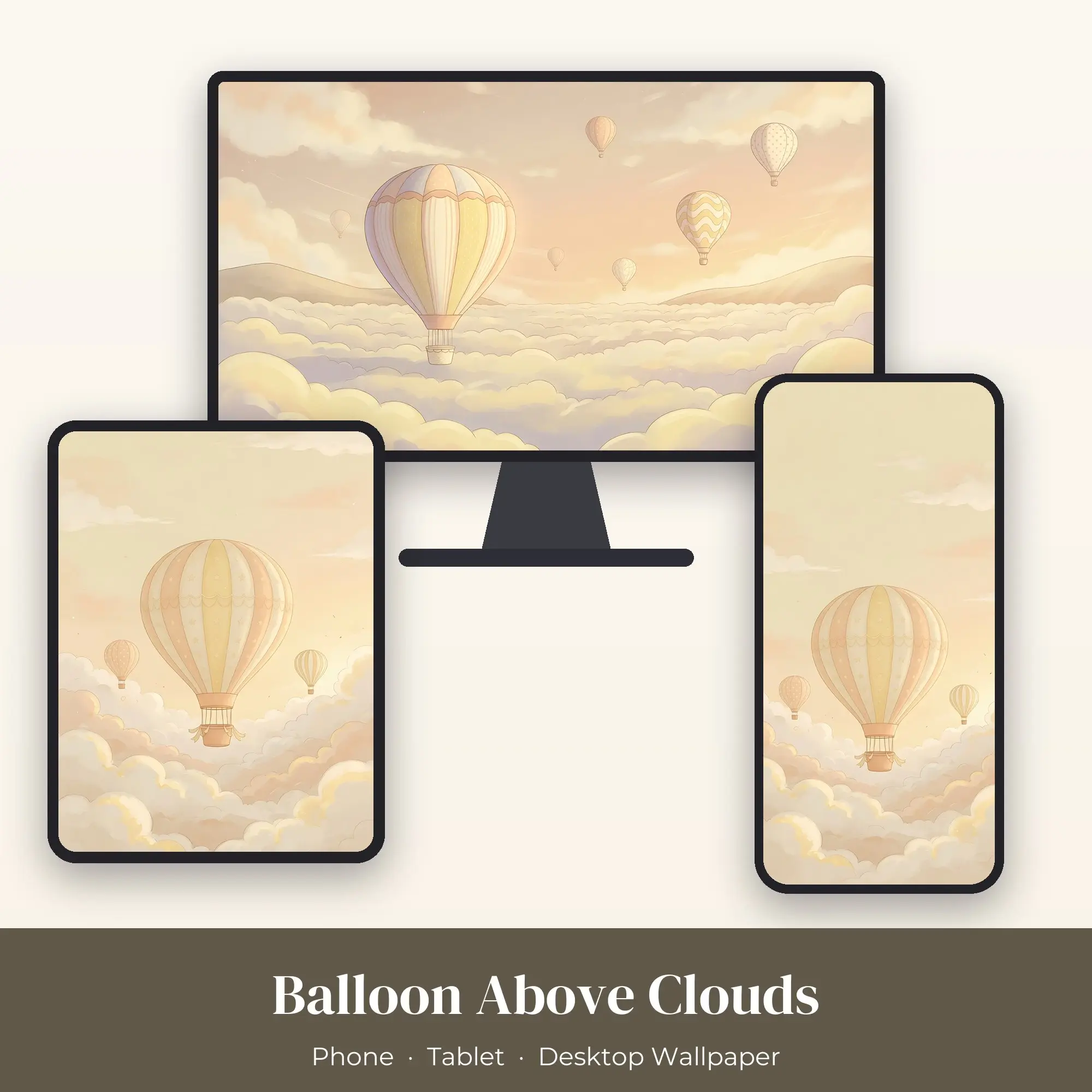 Wallpaper Pack – Balloon Above Clouds preview