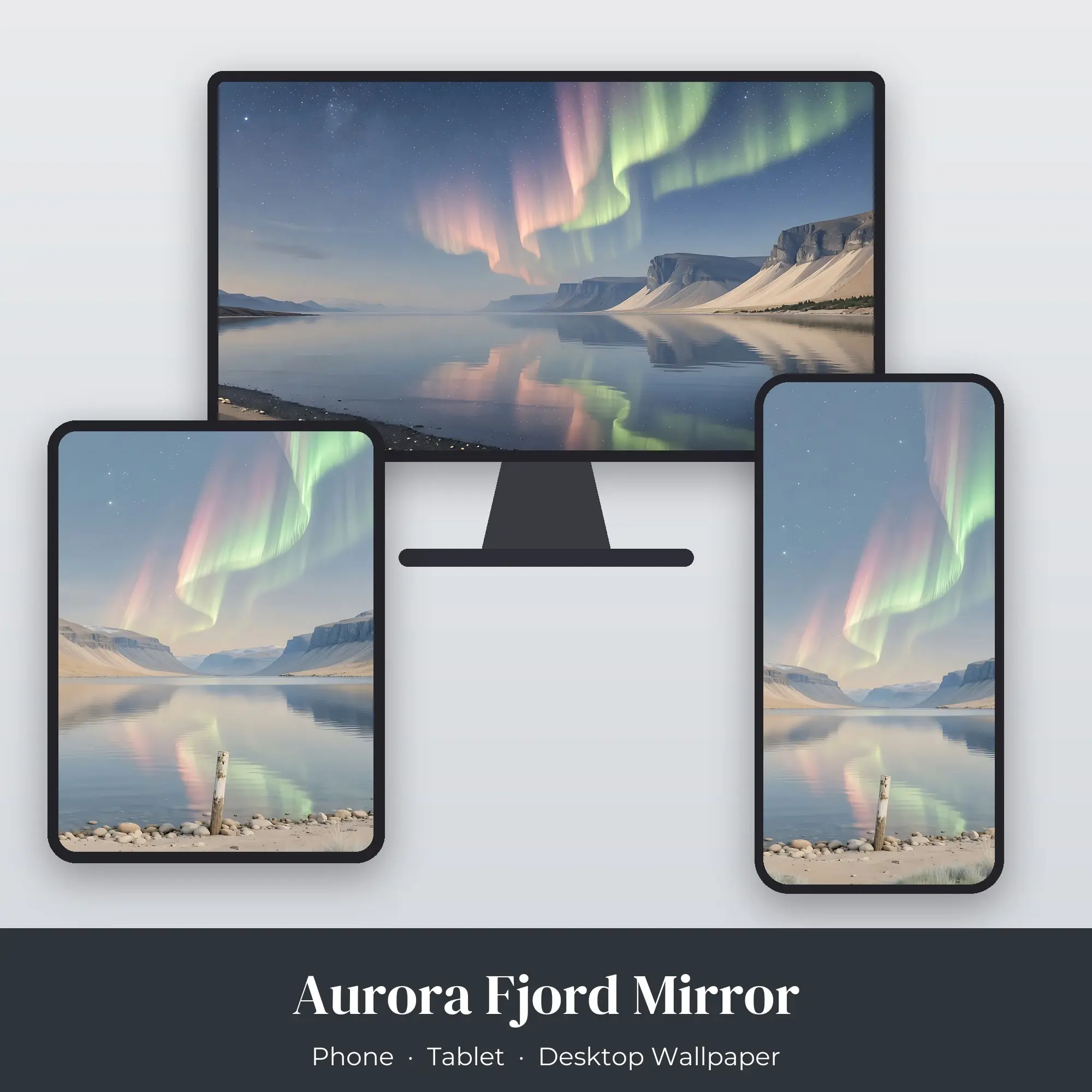 Wallpaper Pack – Aurora Fjord Mirror preview