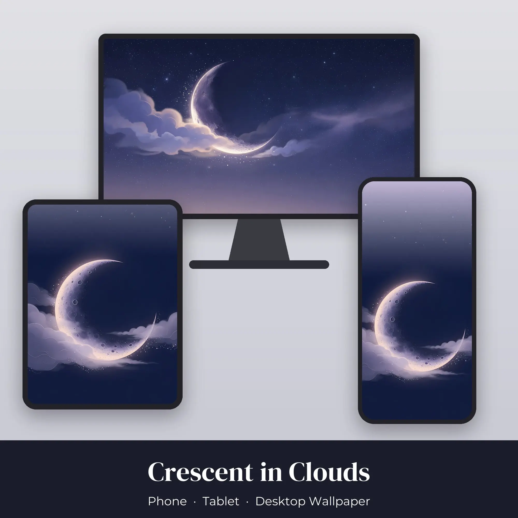 Wallpaper Pack – Crescent in Clouds preview