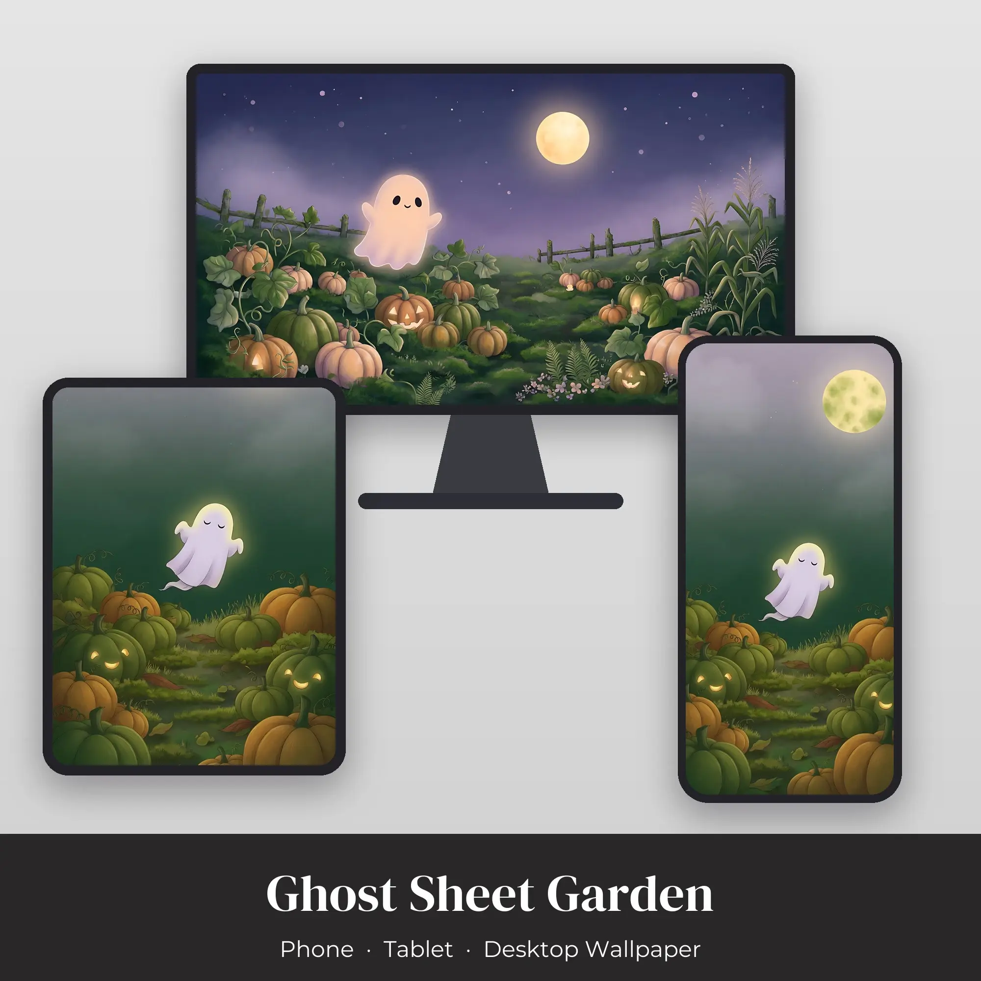 Wallpaper Pack – Ghost Sheet Garden preview