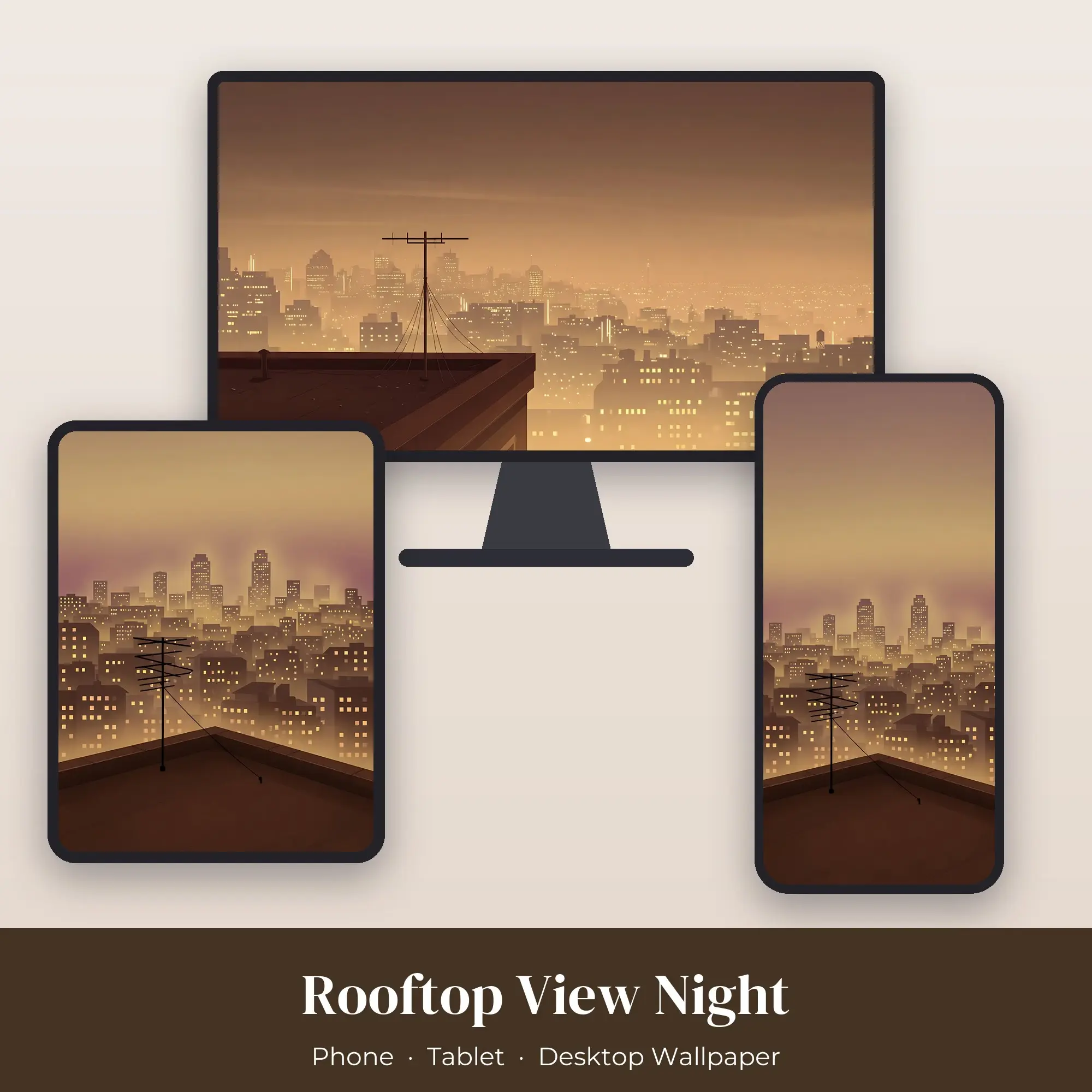 Wallpaper Pack – Rooftop View Night preview