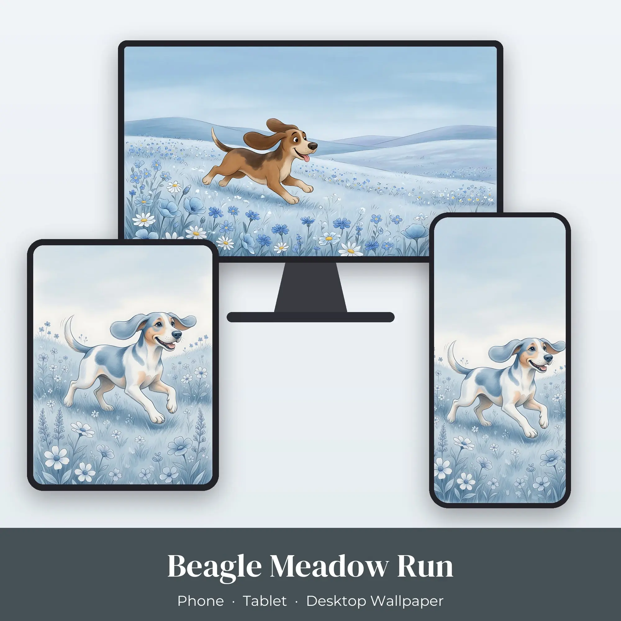 Wallpaper Pack – Beagle Meadow Run preview