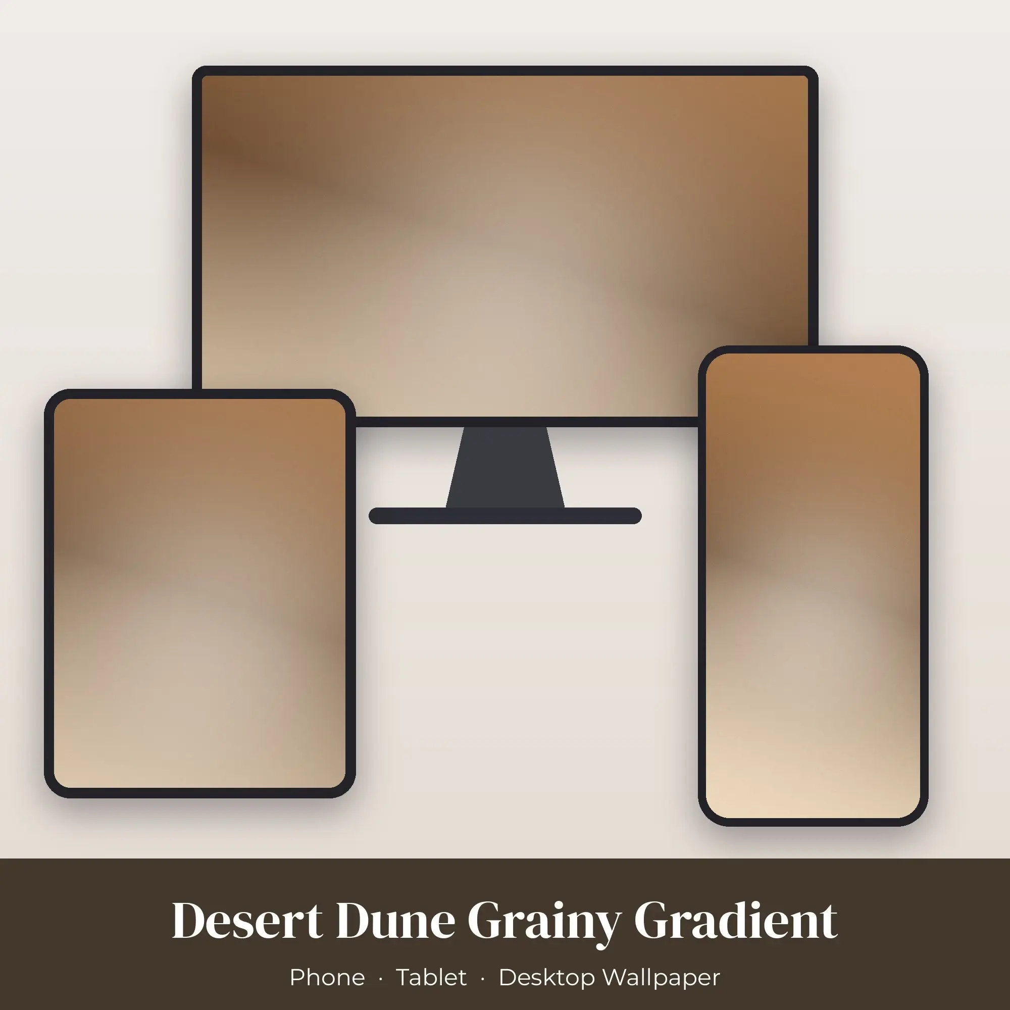 Desert Dune Grainy Gradient Wallpaper Set – Phone, Tablet & Desktop preview