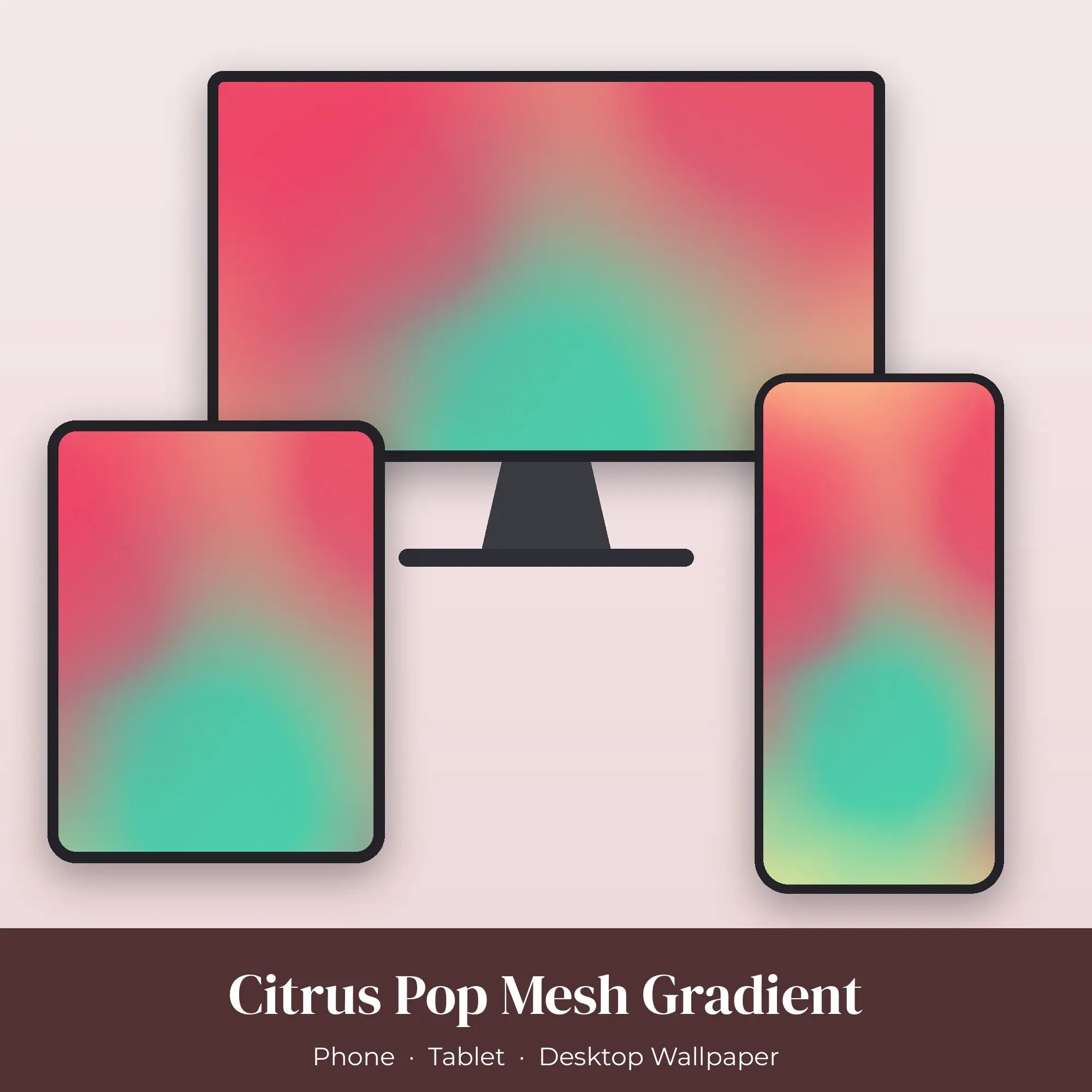 Citrus Pop Mesh Gradient Wallpaper Set – Phone, Tablet & Desktop preview
