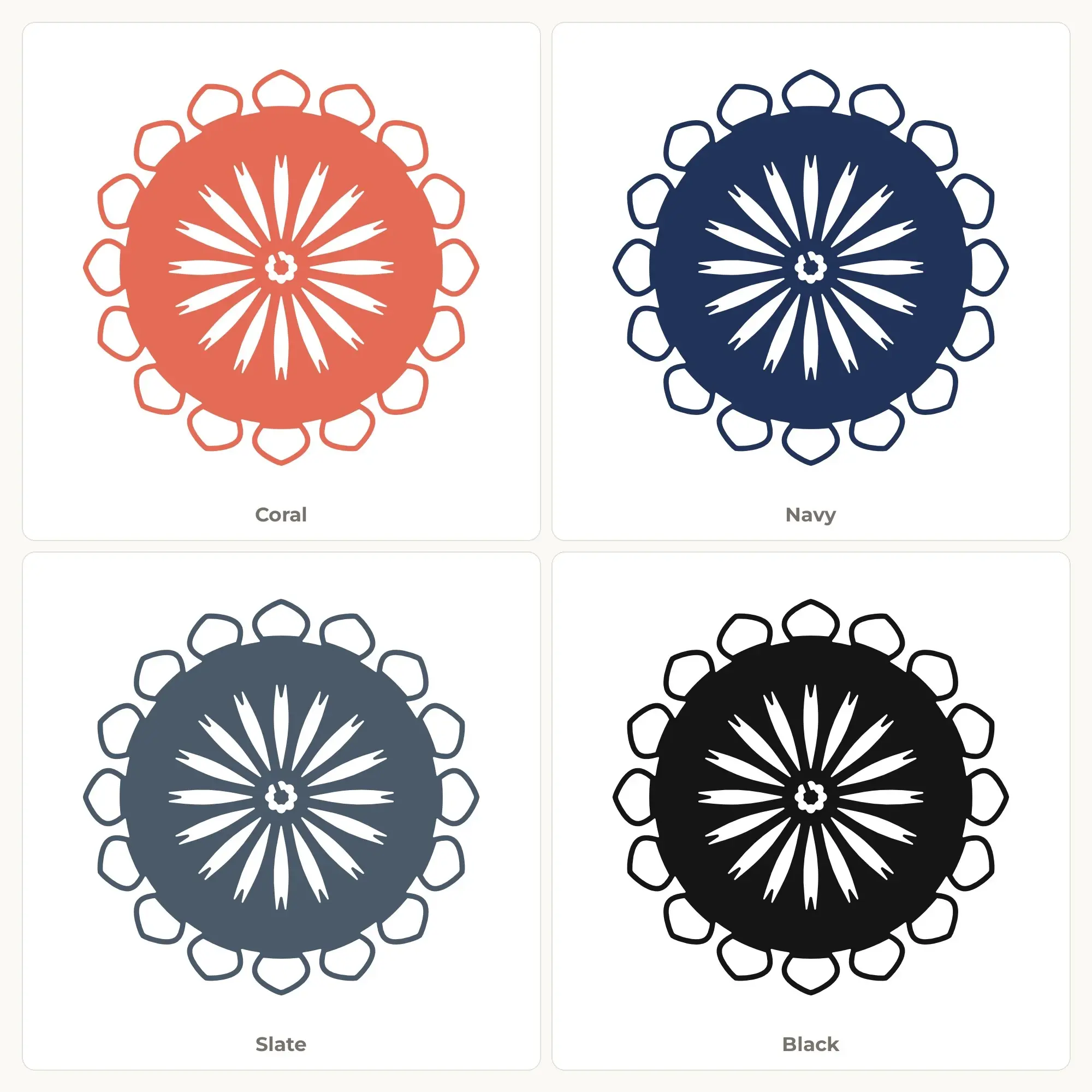 Spade Petal Leafy Mandala SVG - 16-Fold Cut File, preview 2 of 2