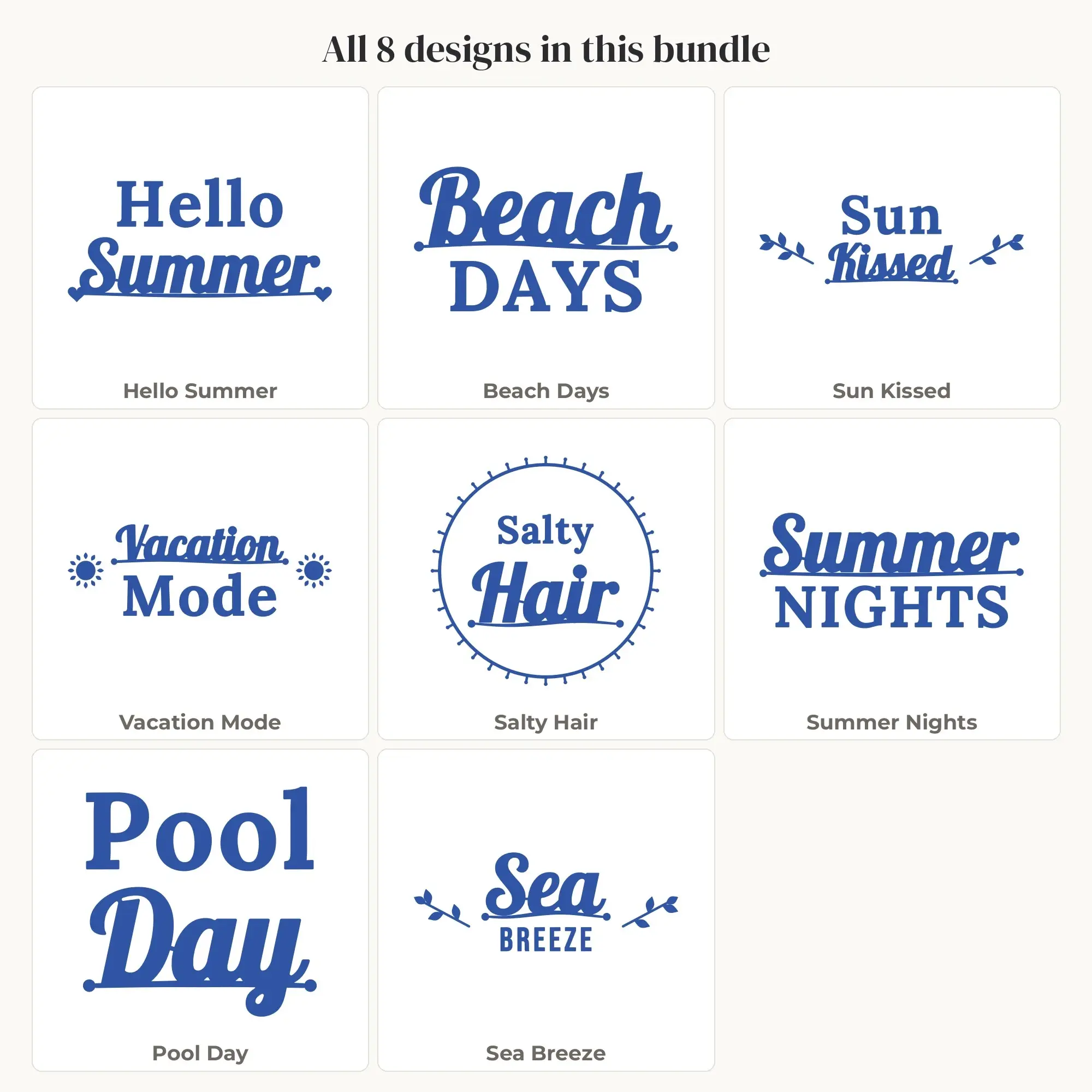 Summer SVG Bundle - 8 Quote Cut Files, preview 2 of 2
