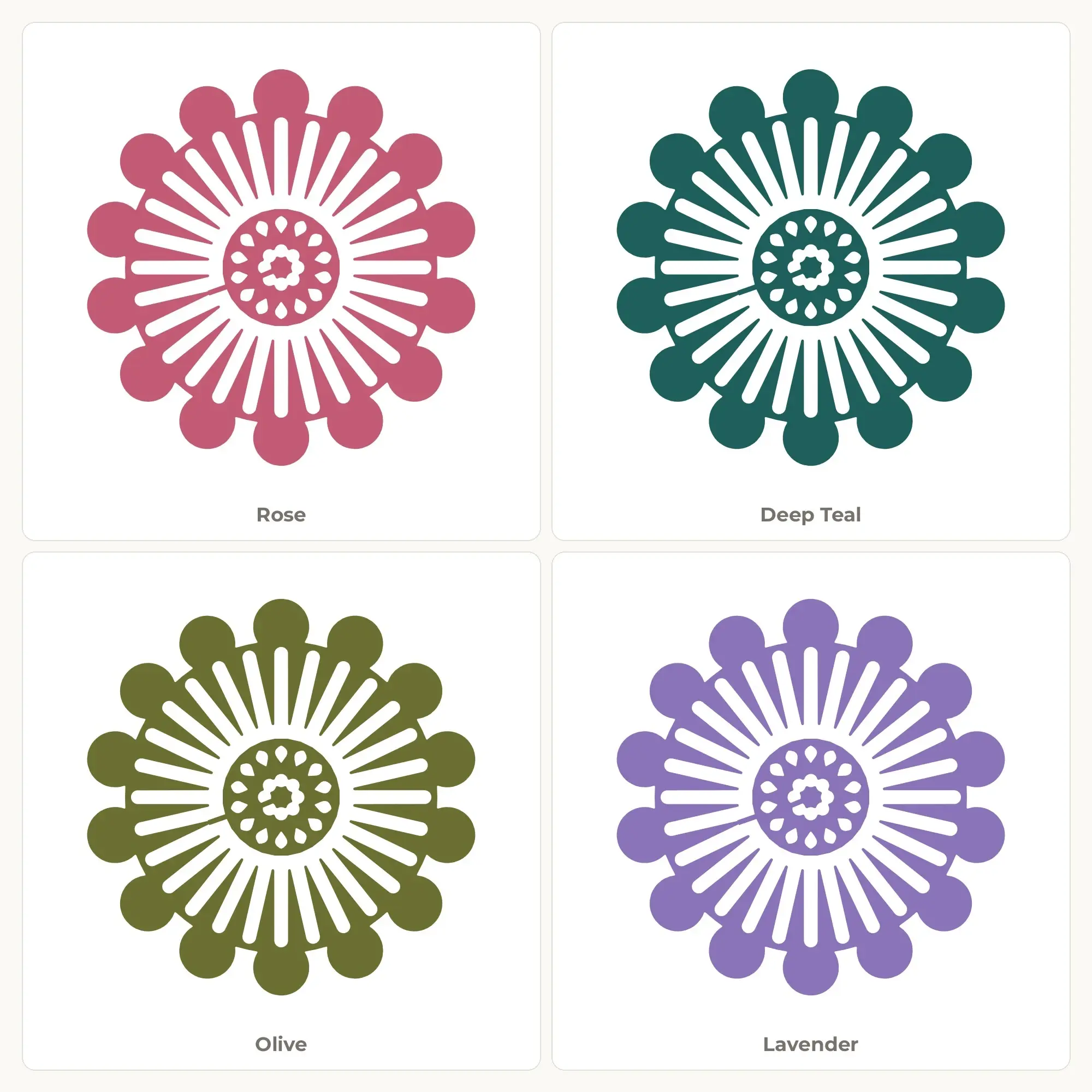 Lace Edge Arched Mandala SVG - 14-Fold Cut File, preview 2 of 2