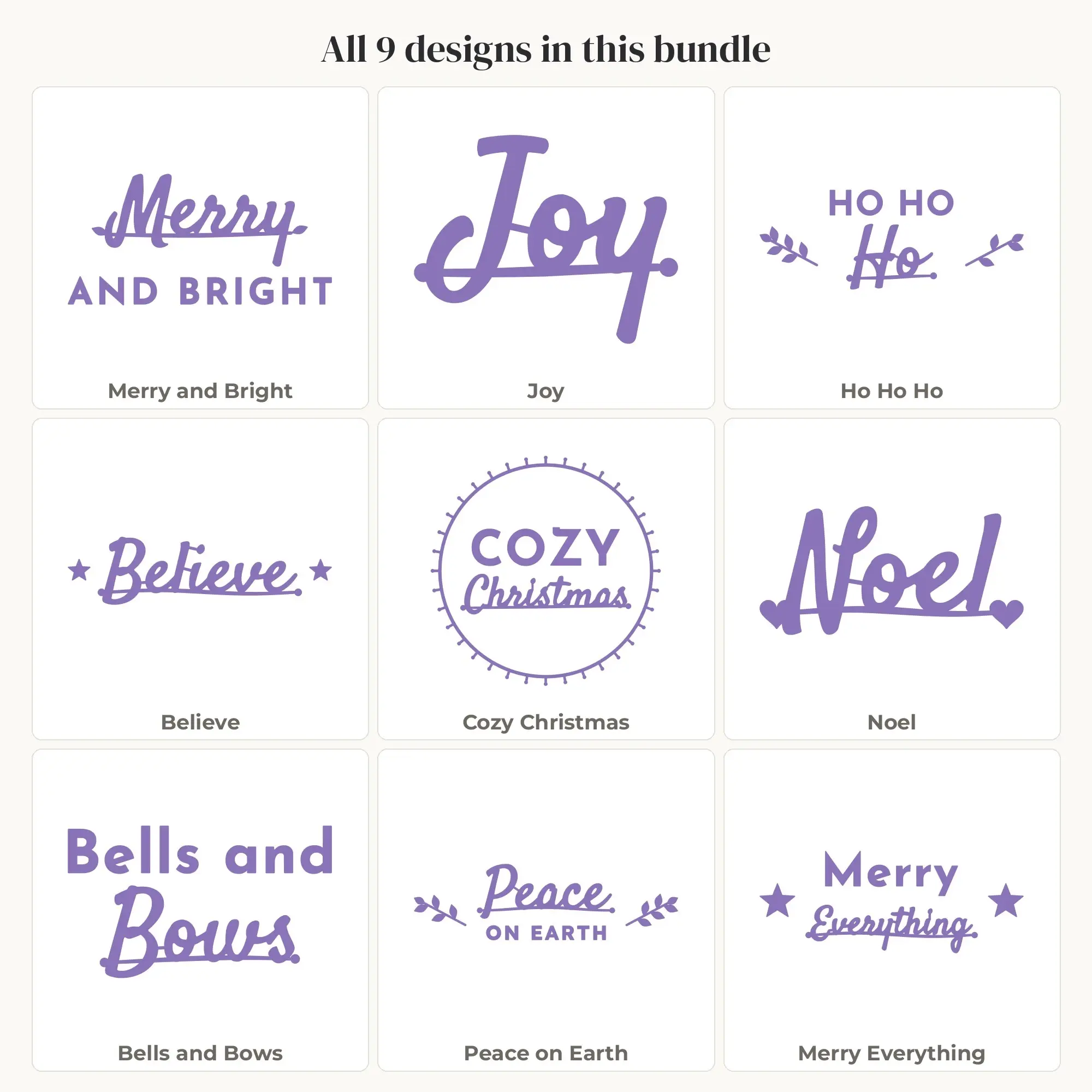 Christmas SVG Bundle - 9 Quote Cut Files, preview 2 of 2