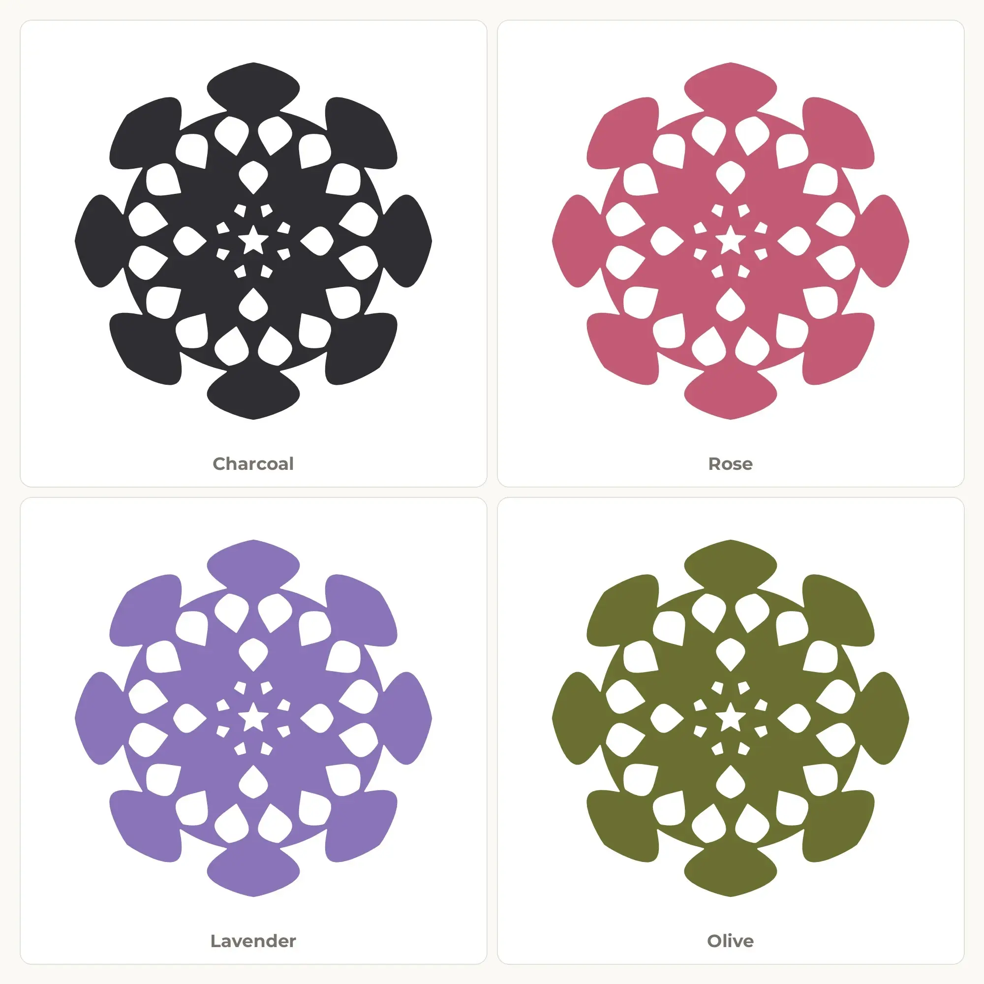 Spade Petal Spade Mandala SVG - 8-Fold Cut File, preview 2 of 2