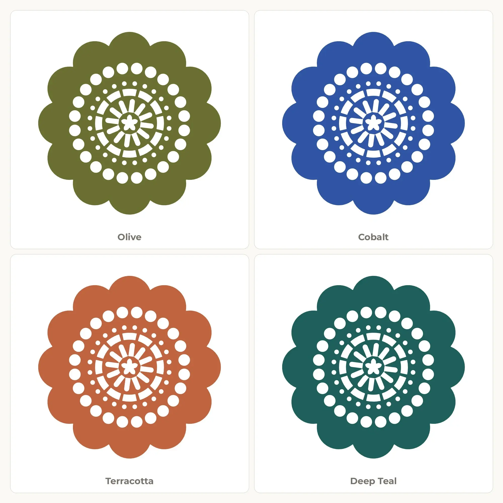 Scalloped Polka Dot Mandala SVG - 12-Fold Cut File, preview 2 of 2