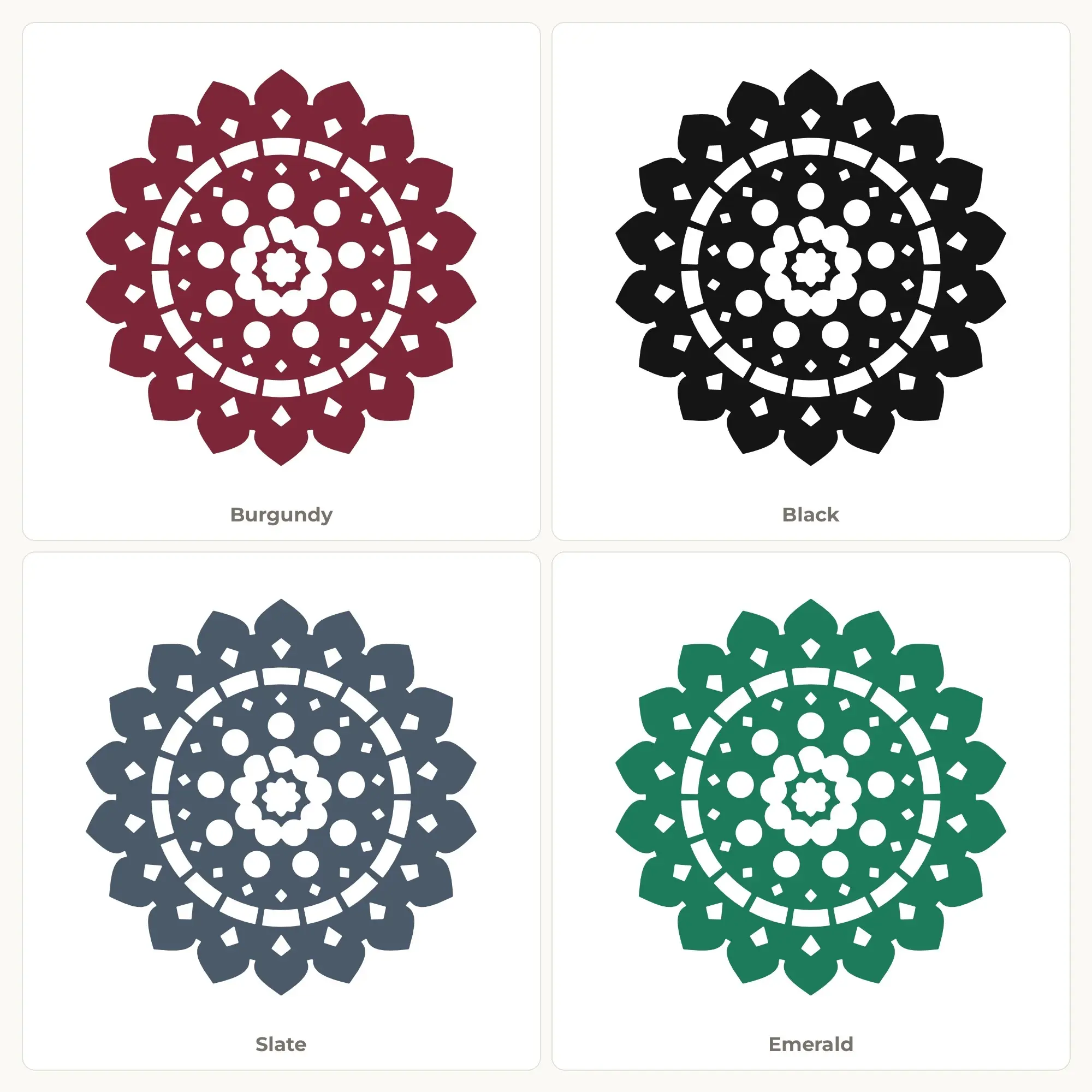 Petal Dotted Mandala SVG - 18-Fold Cut File, preview 2 of 2