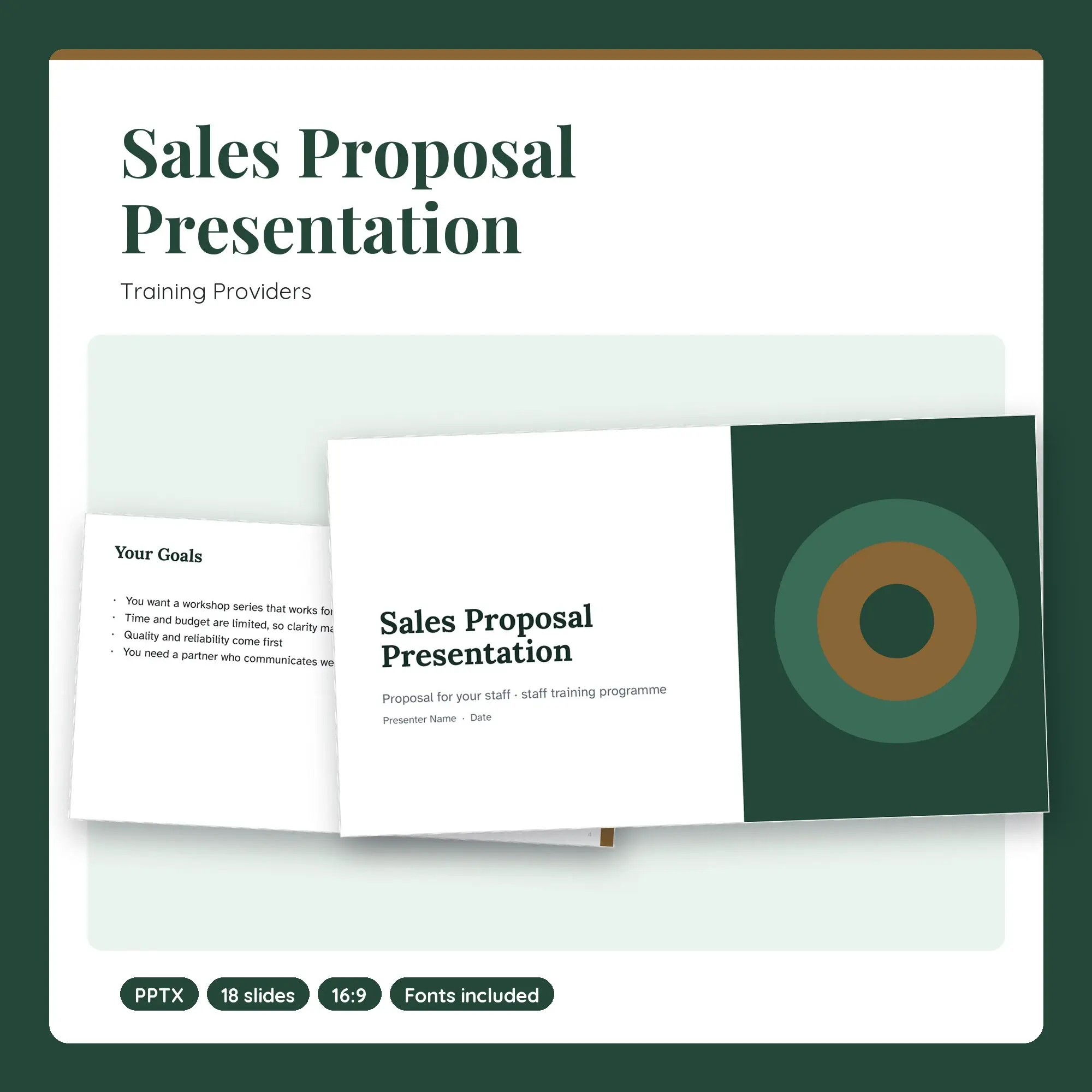 Sales Proposal Presentation, Training Providers (PPTX), preview 1 of 2