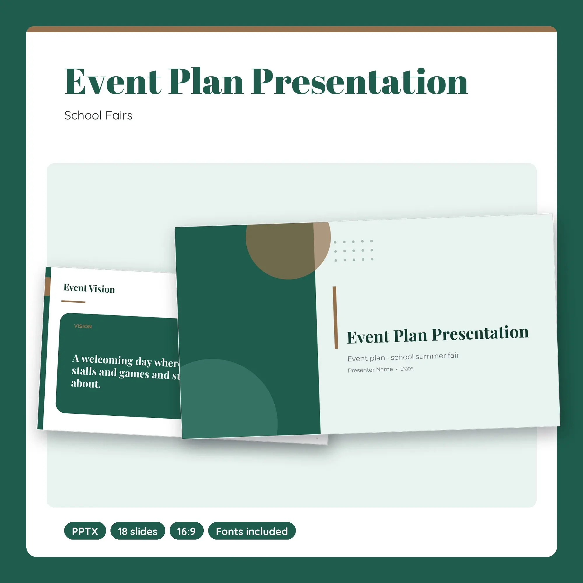 Event Plan Presentation, School Fairs (PPTX) preview