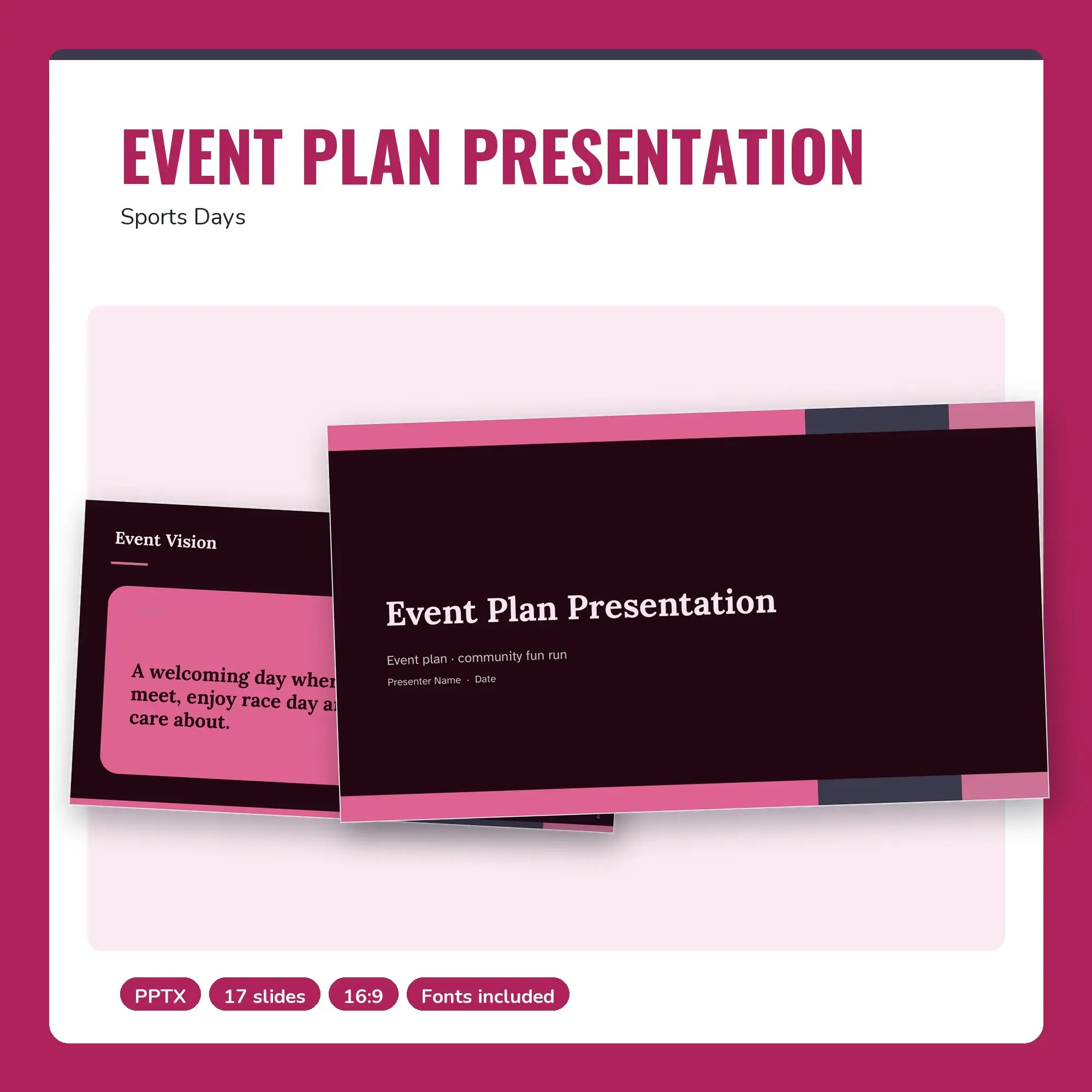 Event Plan Presentation, Sports Days (PPTX) preview