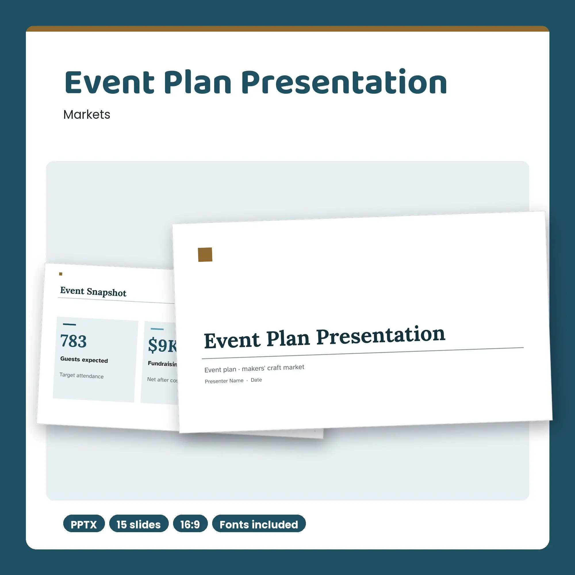 Event Plan Presentation, Markets (PPTX) preview