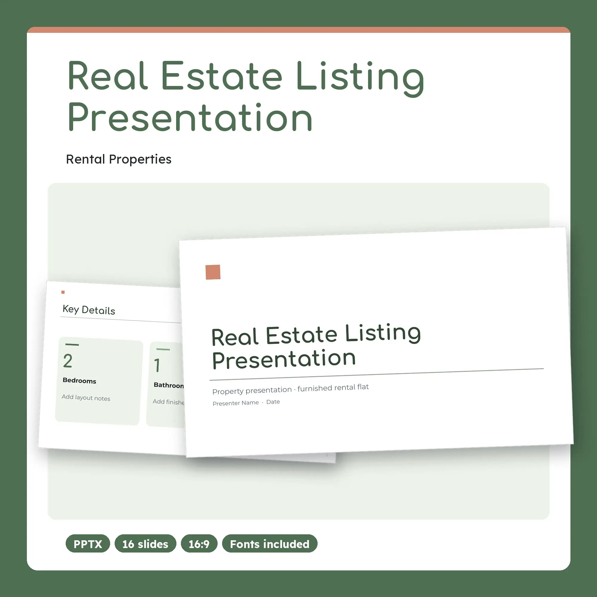 Real Estate Listing Presentation, Rental Properties (PPTX) preview