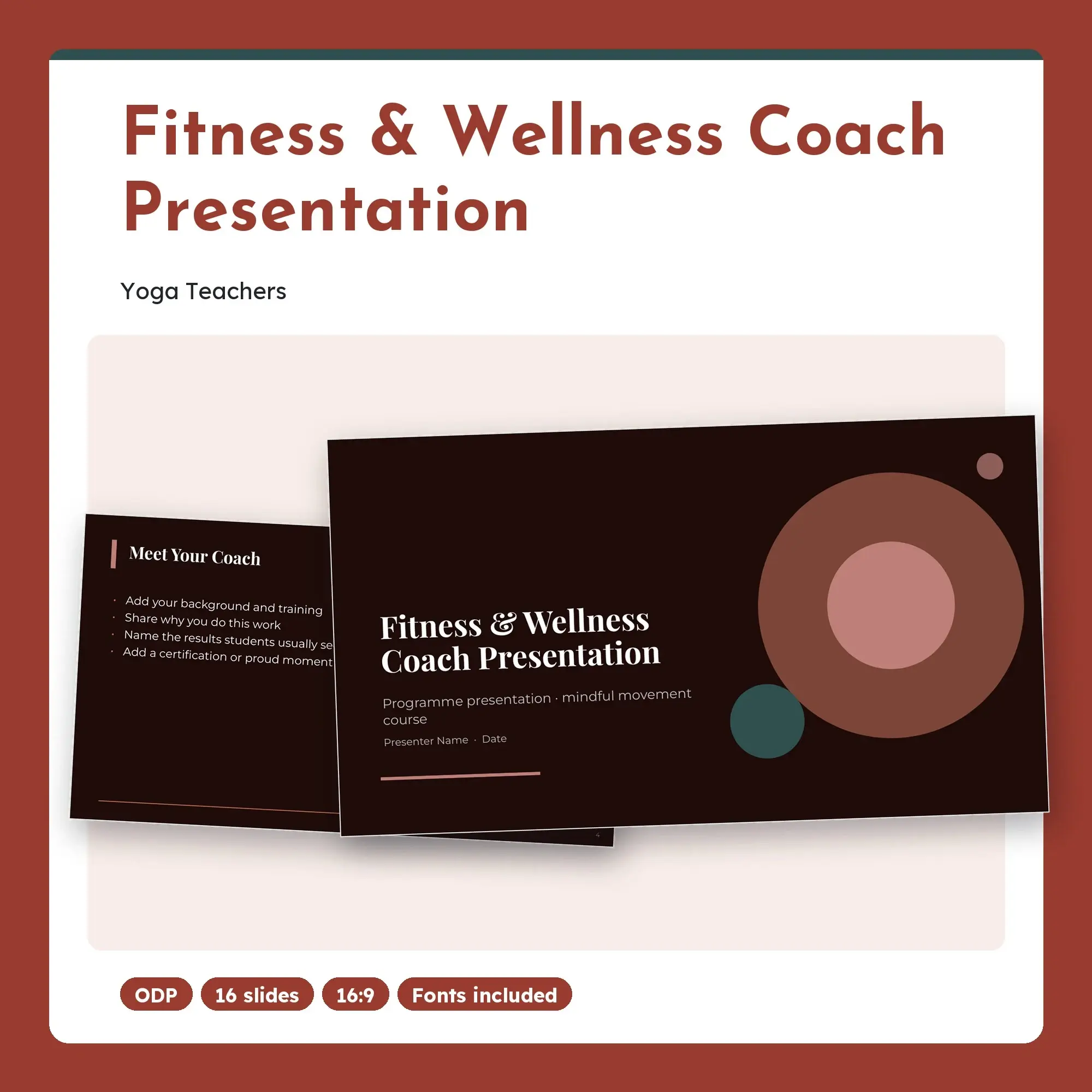 Fitness & Wellness Coach Presentation, Yoga Teachers (ODP), preview 1 of 2
