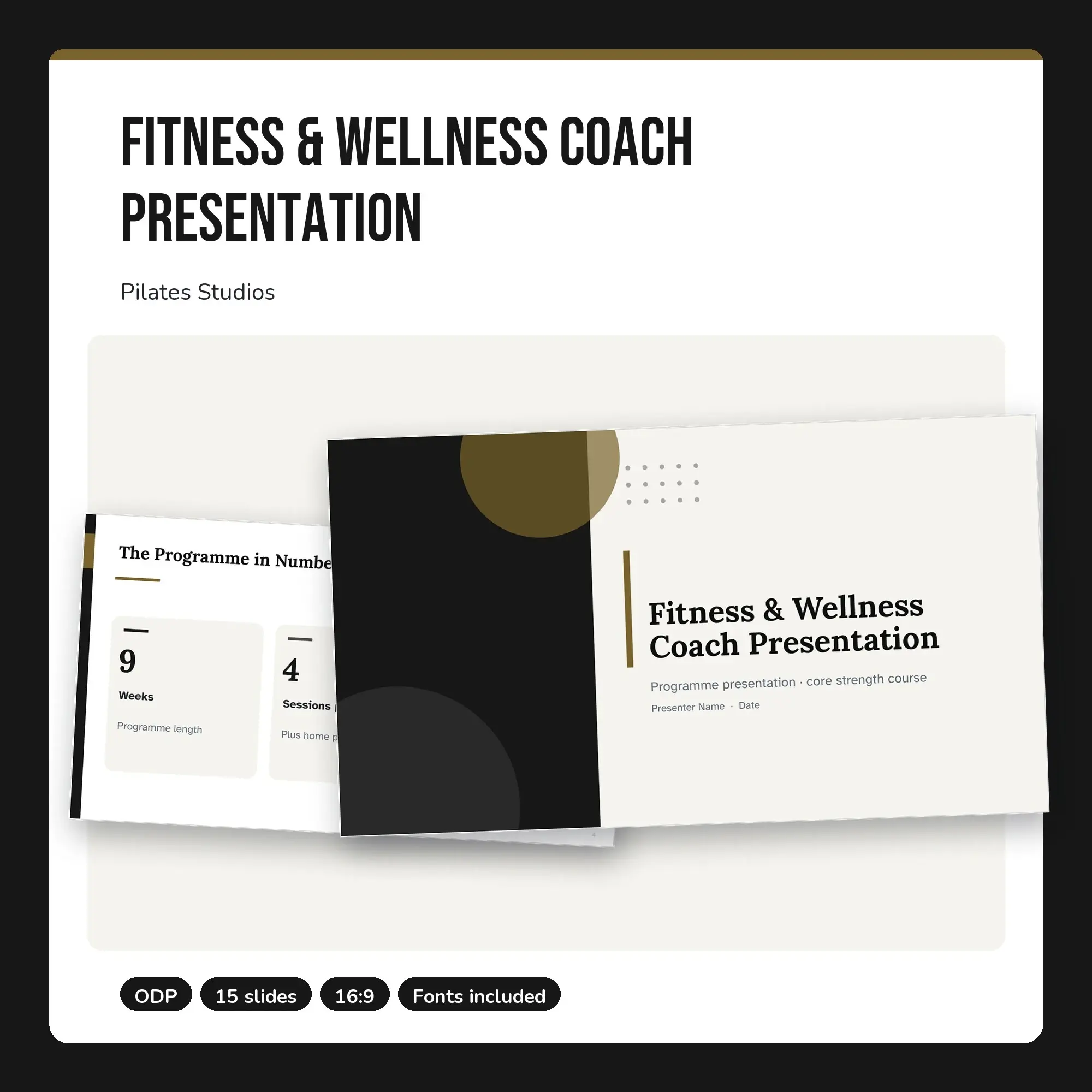 Fitness & Wellness Coach Presentation, Pilates Studios (ODP), preview 1 of 2