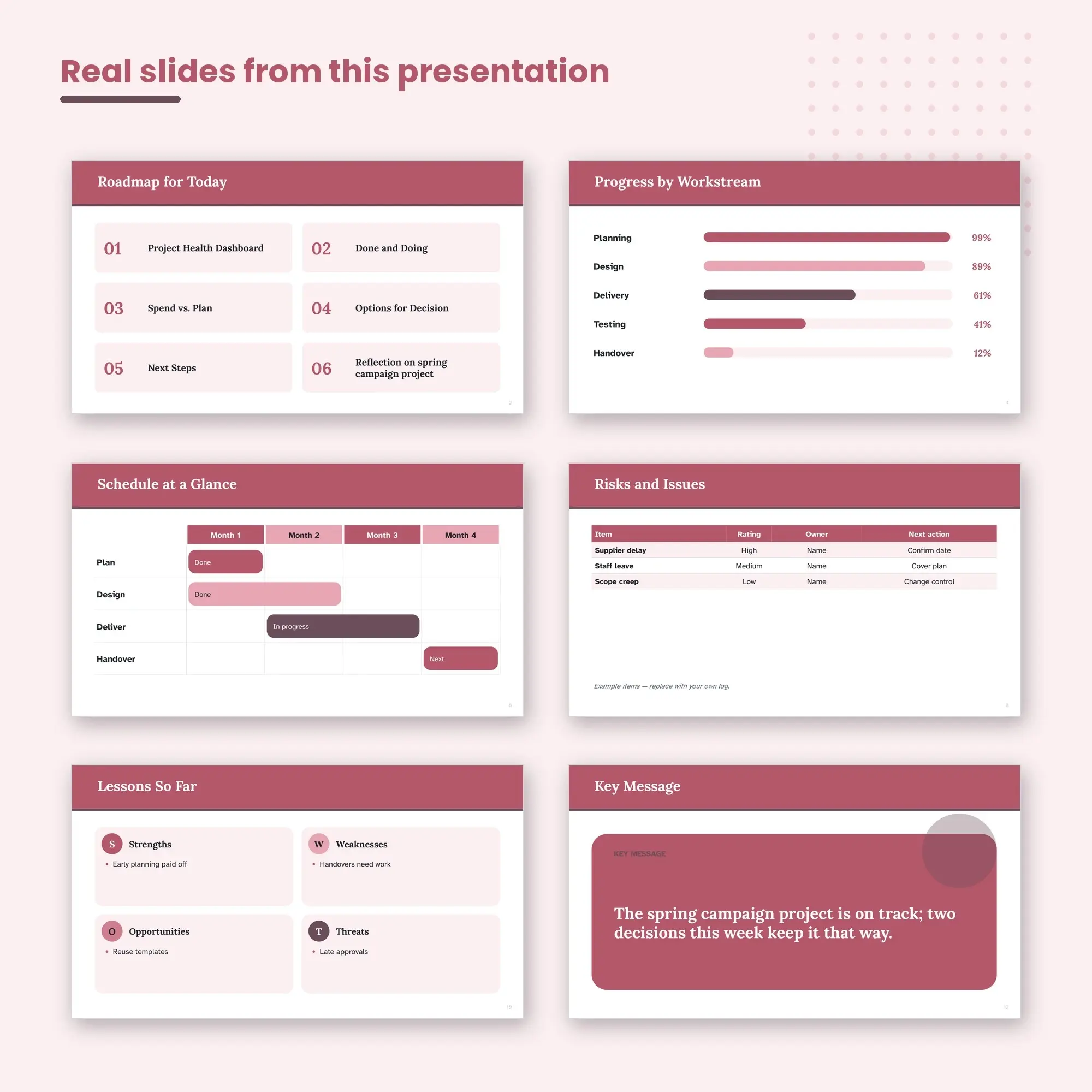 Project Status Report Presentation, Marketing Campaigns (PPTX), preview 2 of 2