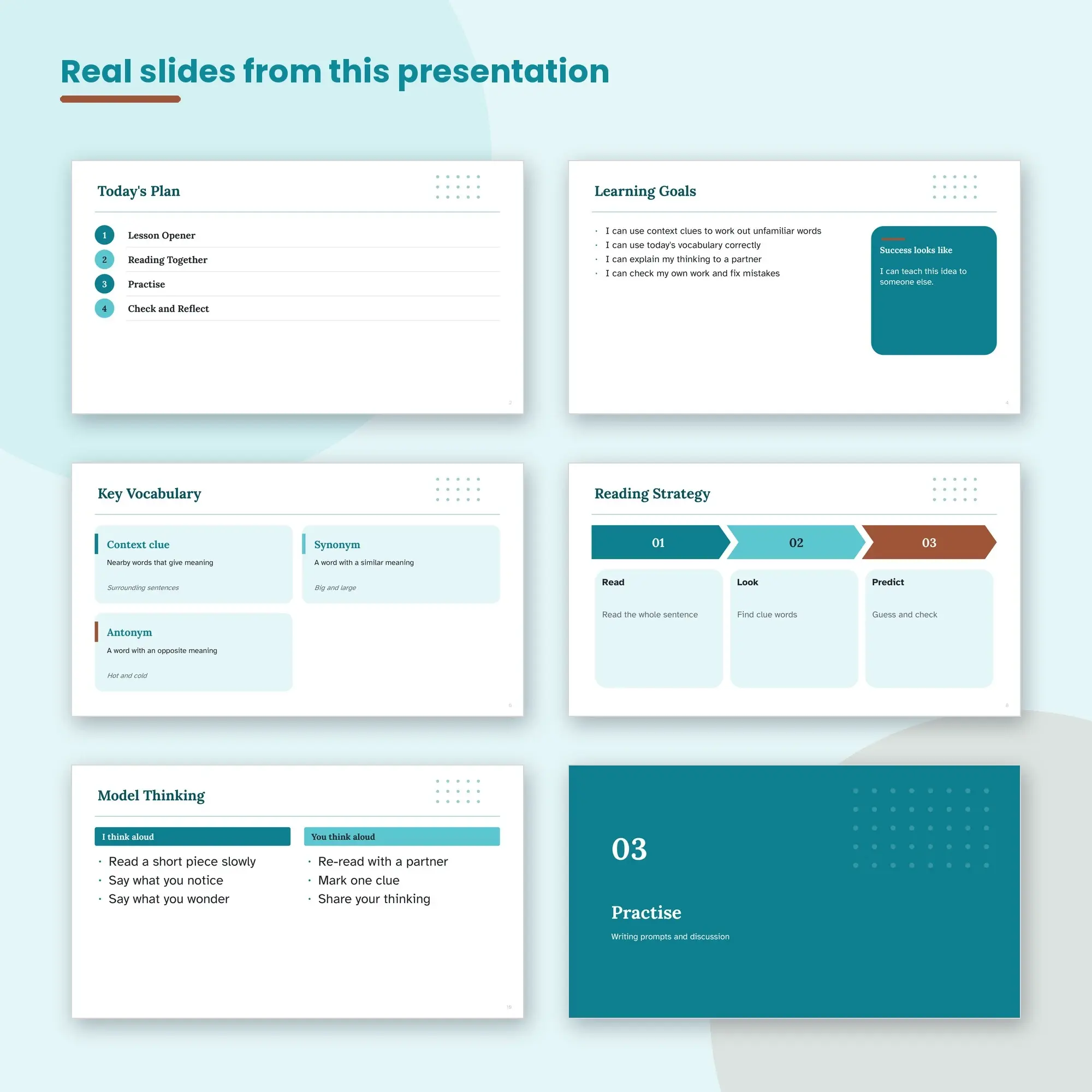 Reading and ELA Lesson Slides, Vocabulary in Context (PPTX), preview 2 of 2