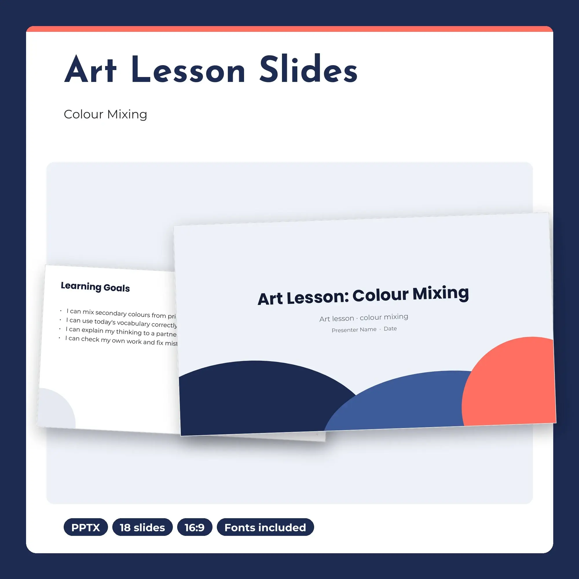 Art Lesson Slides, Colour Mixing (PPTX) preview