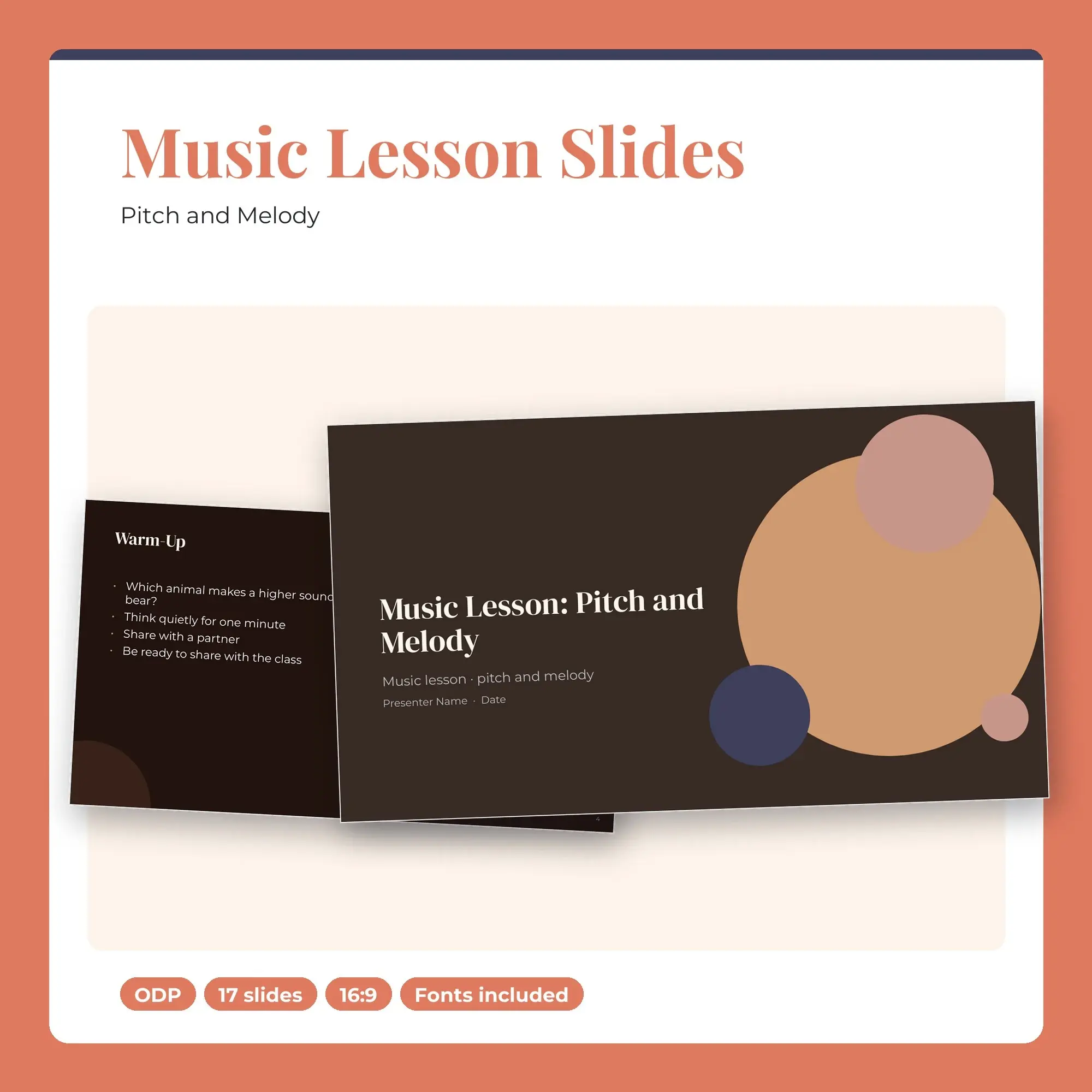 Music Lesson Slides, Pitch and Melody (ODP) preview