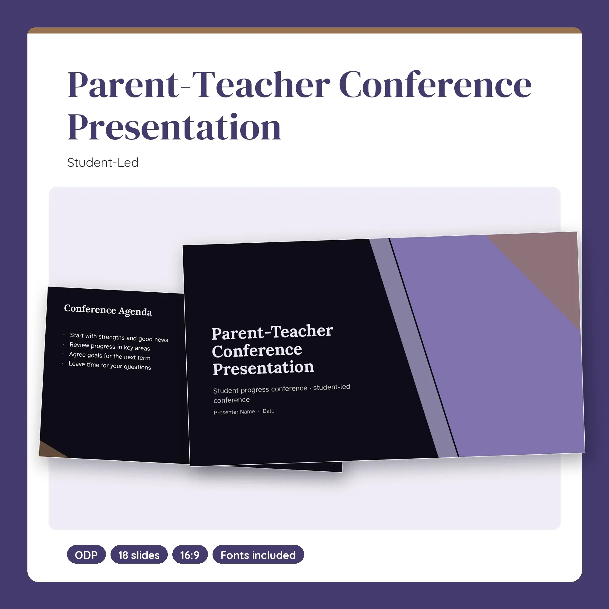 Parent-Teacher Conference Presentation, Student-Led (ODP) preview