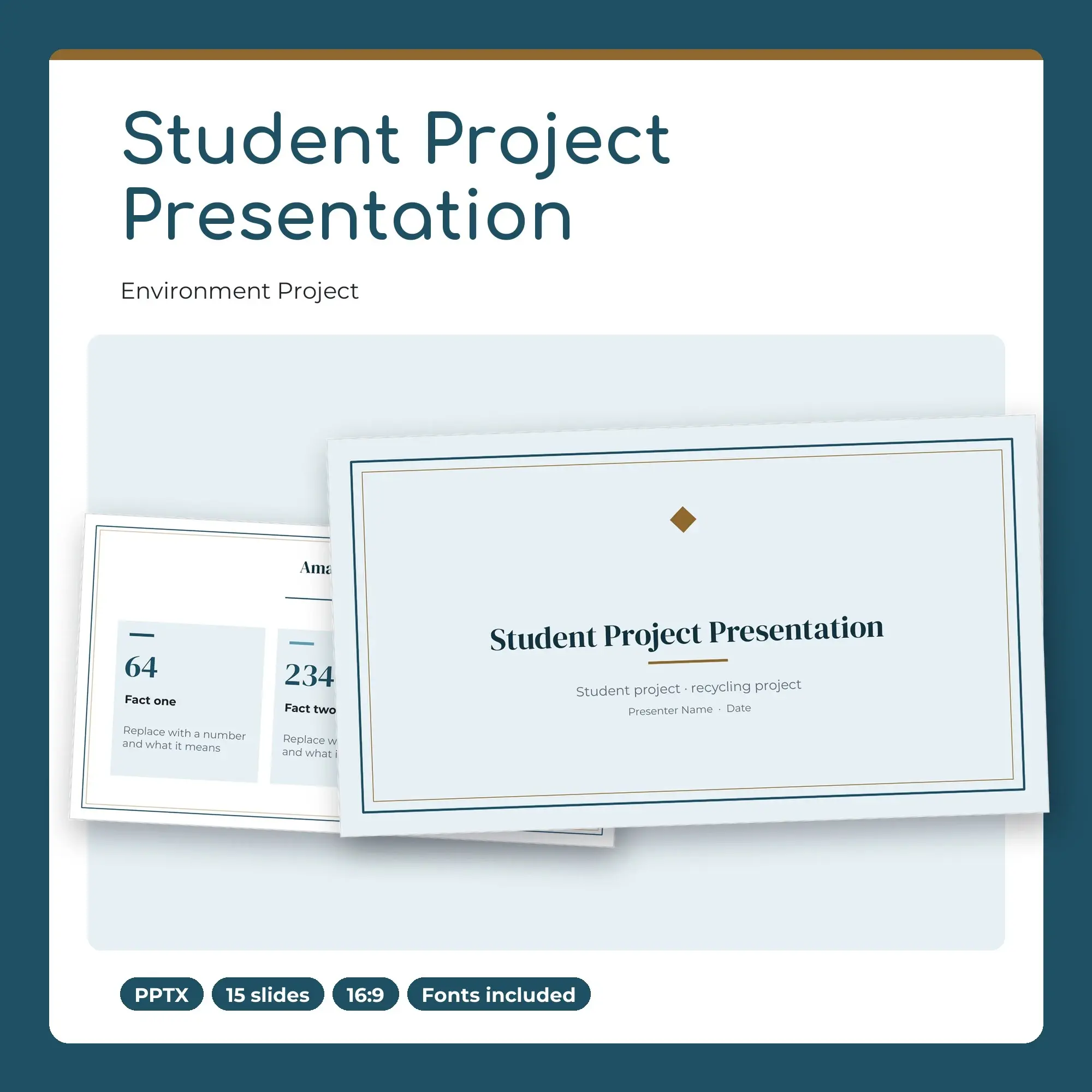 Student Project Presentation, Environment Project (PPTX) preview