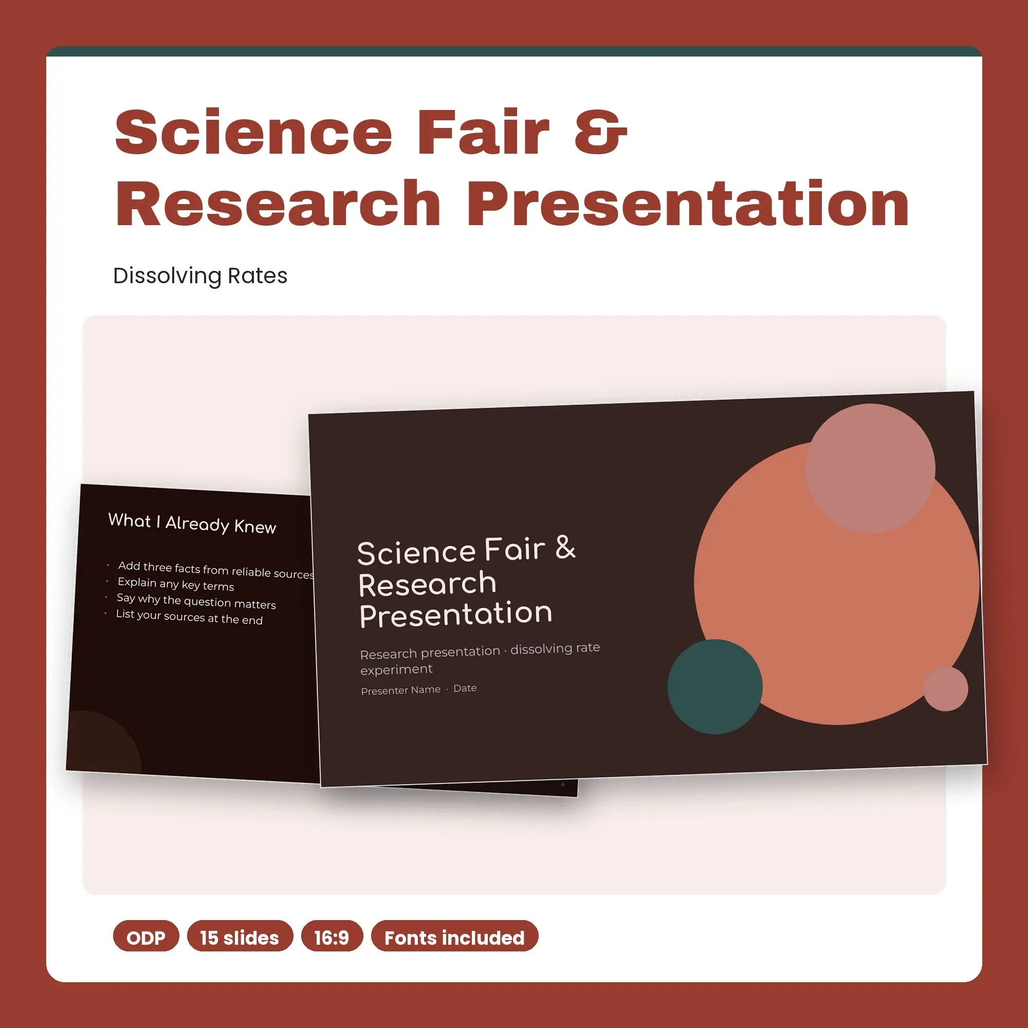 Science Fair & Research Presentation, Dissolving Rates (ODP) preview