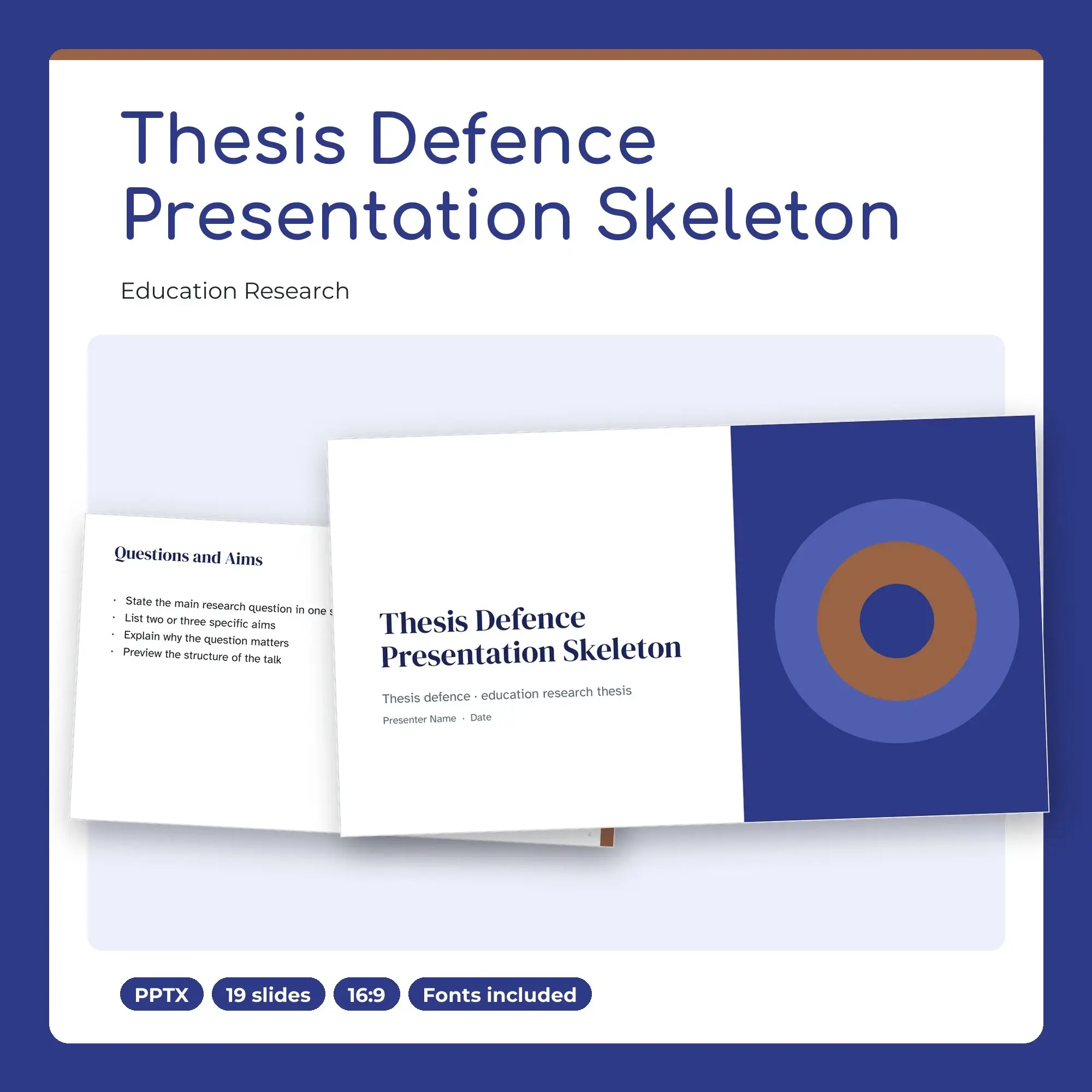 Thesis Defence Presentation Skeleton, Education Research (PPTX) preview