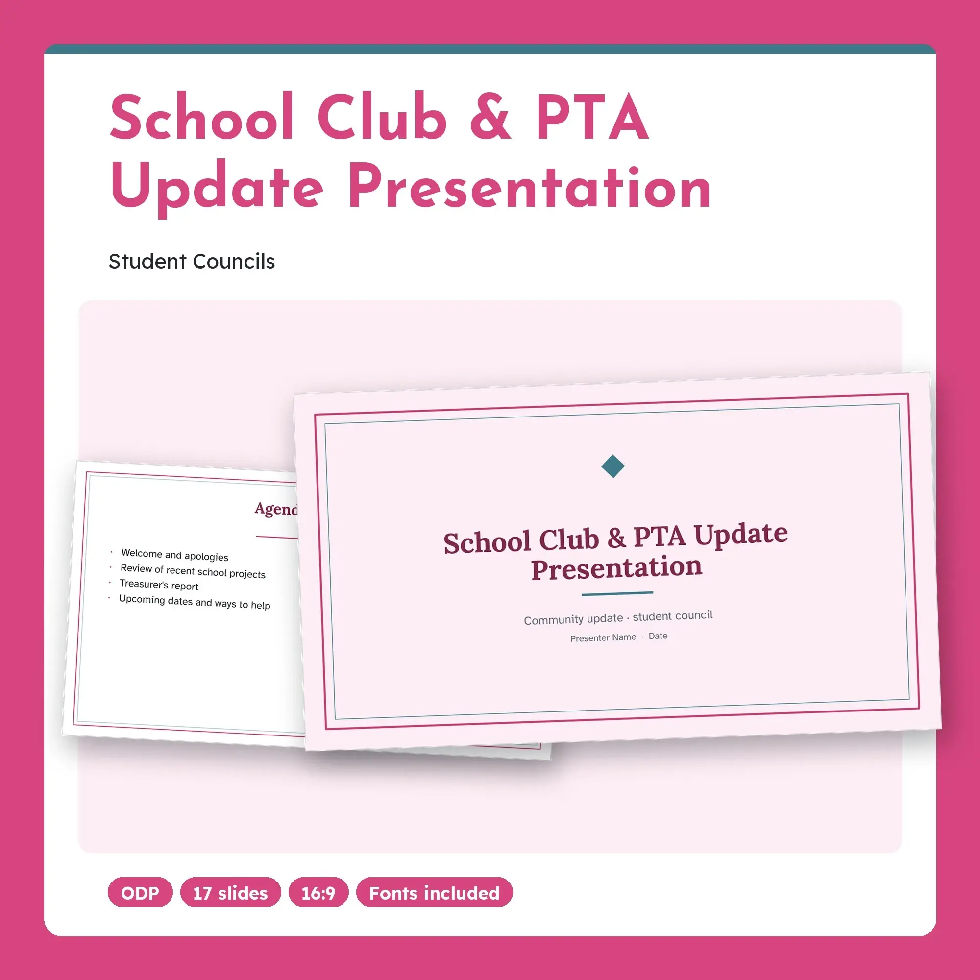 School Club & PTA Update Presentation, Student Councils (ODP) preview